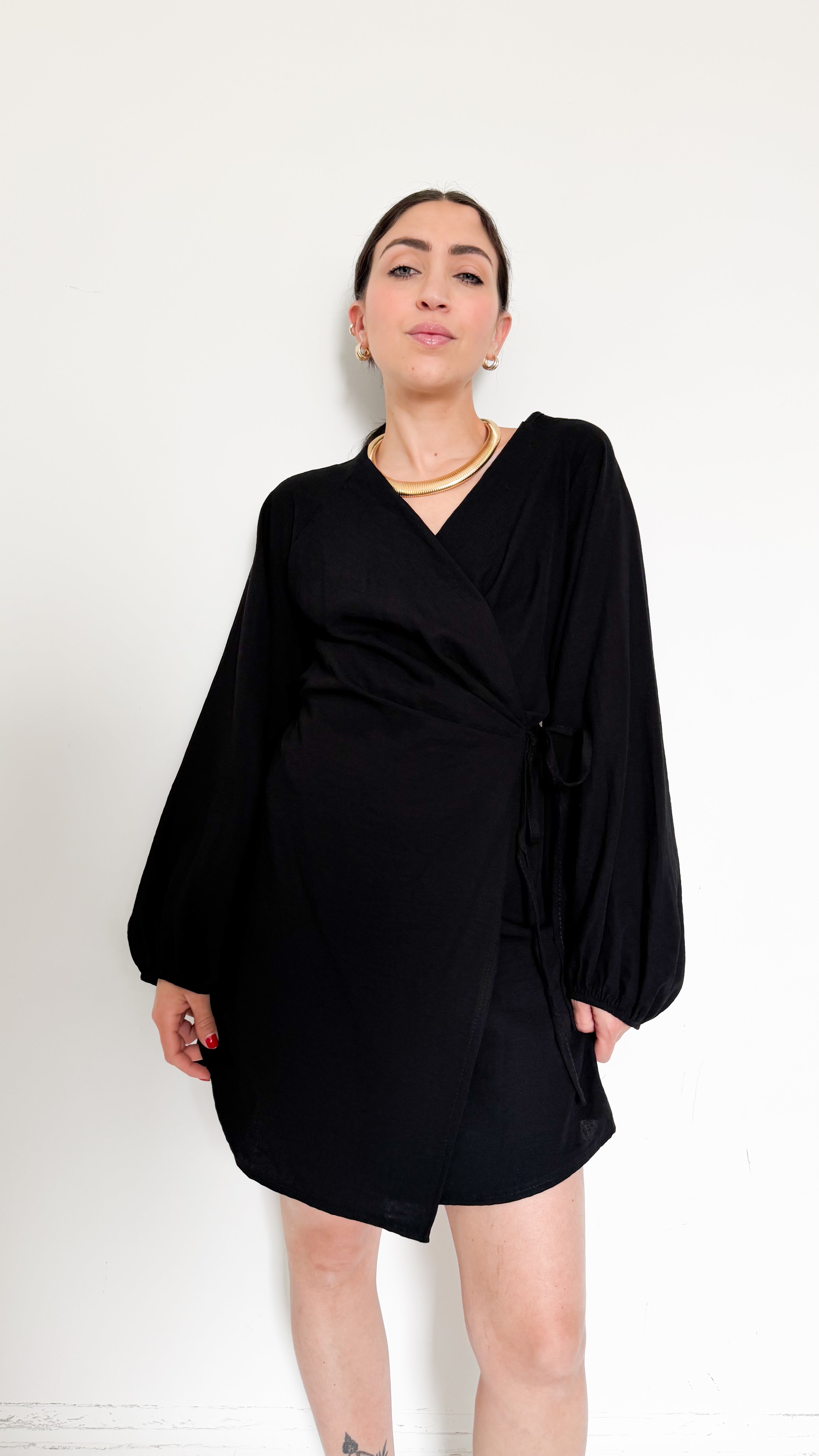 Vestito A Portafoglio Nero