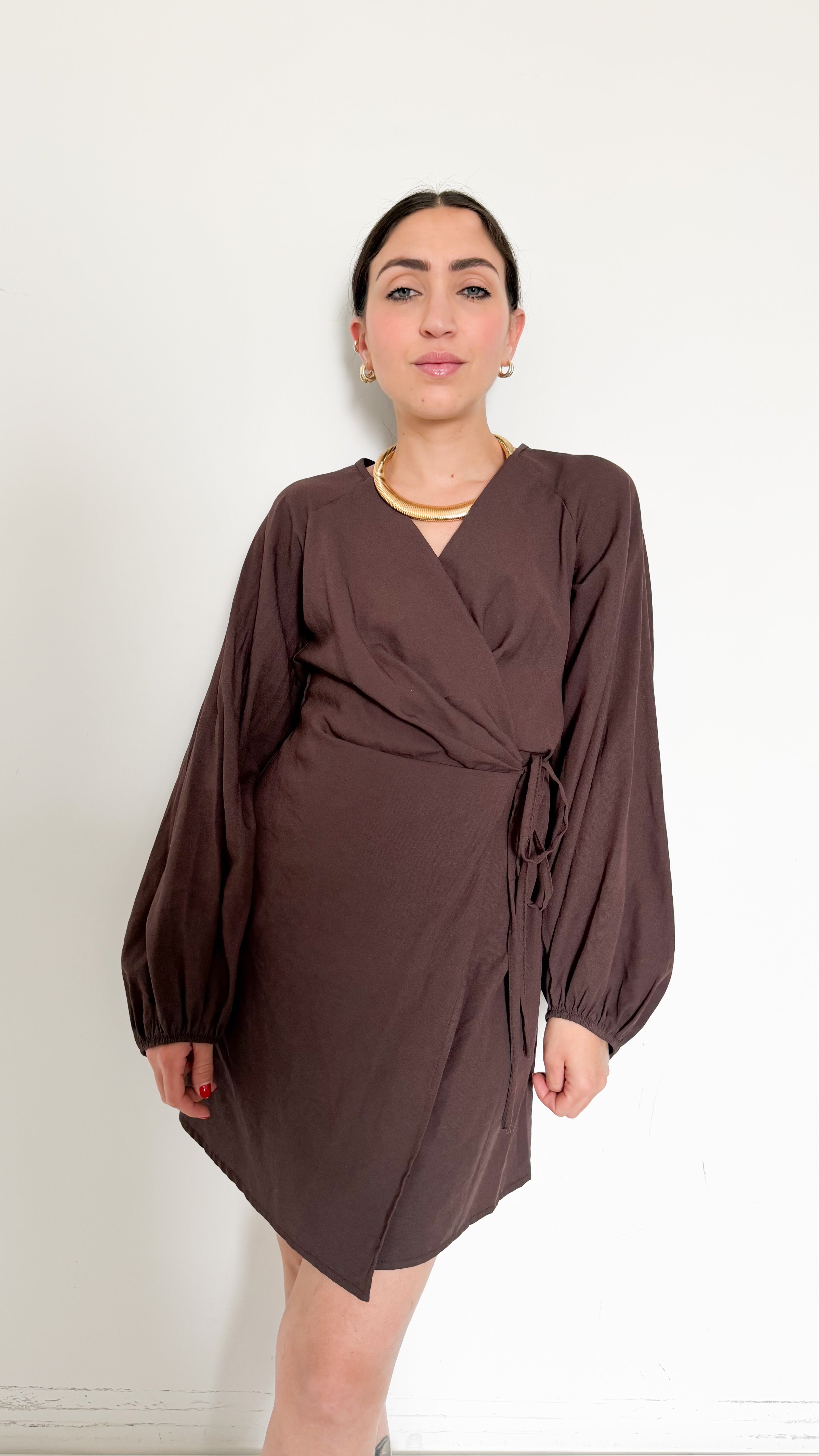 Vestito A Portafoglio Marrone