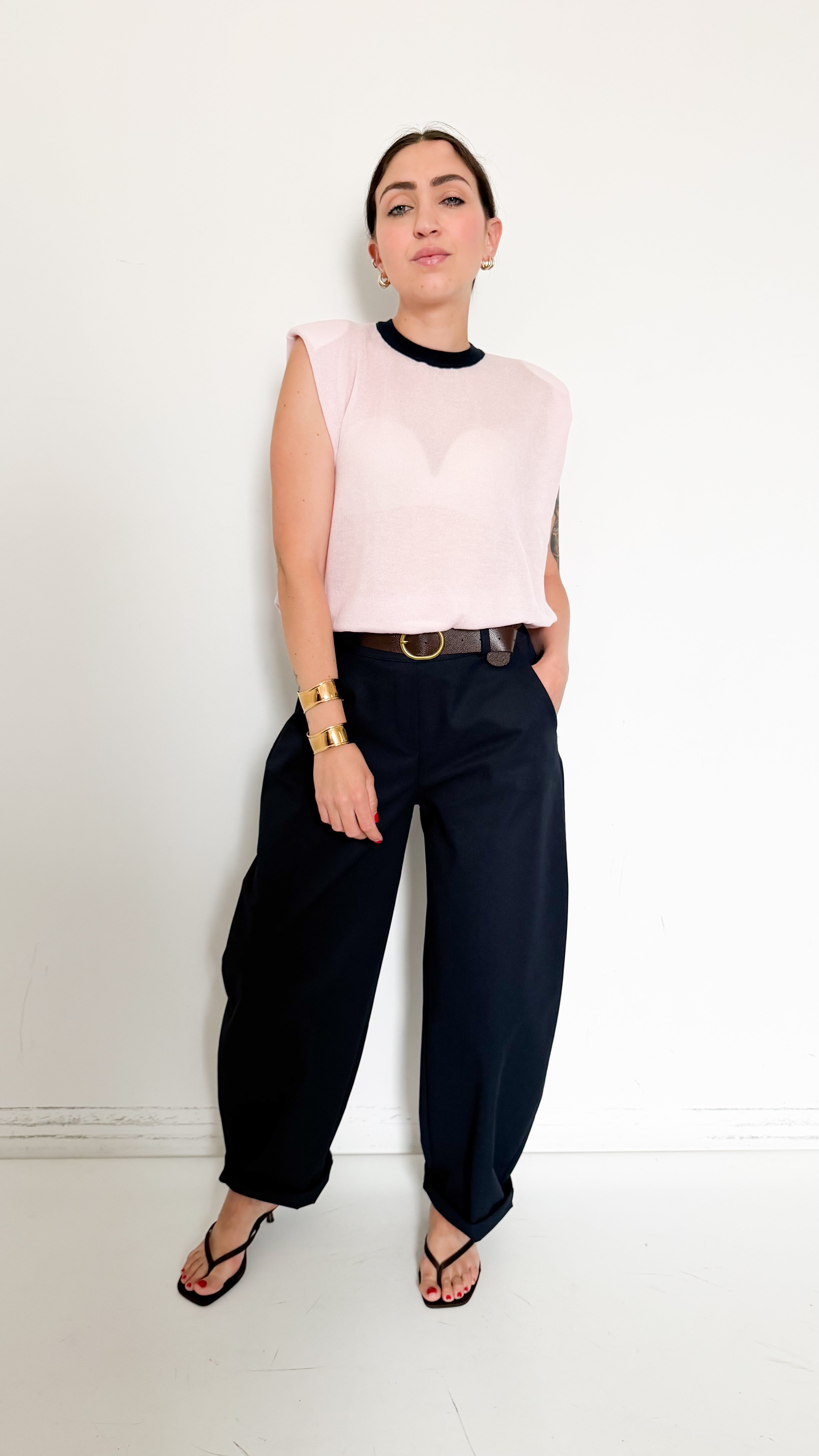 Pantaloni Balloon Blu