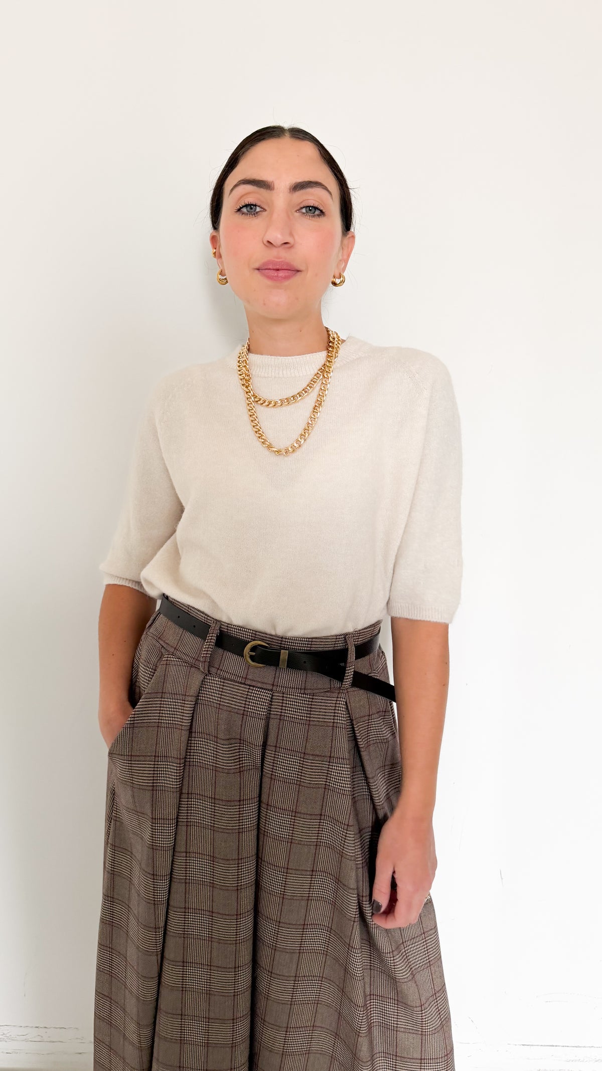 Pull Mezza Manica Panna