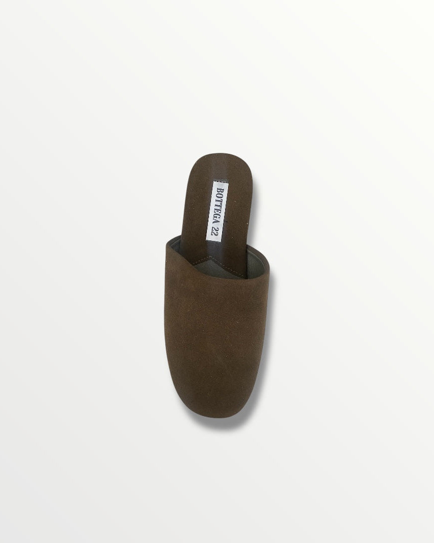 Slingback Verdi Effetto Camoscio