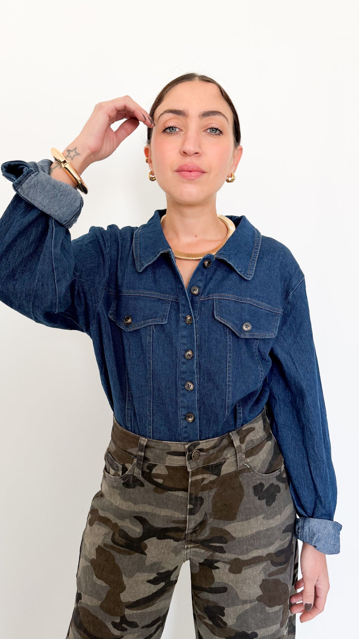 Body Camicia In Denim