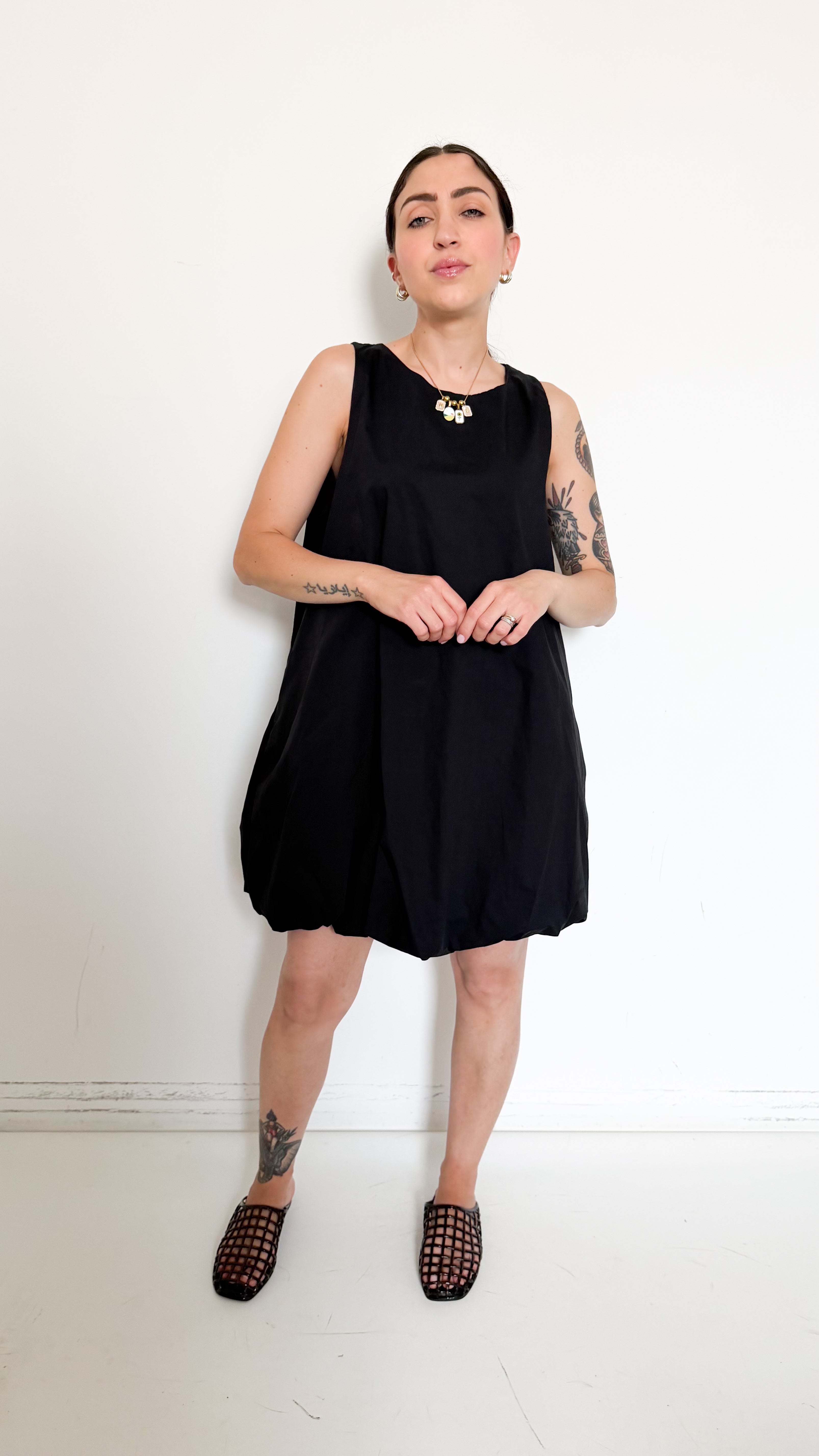 Vestito Nero A Palloncino