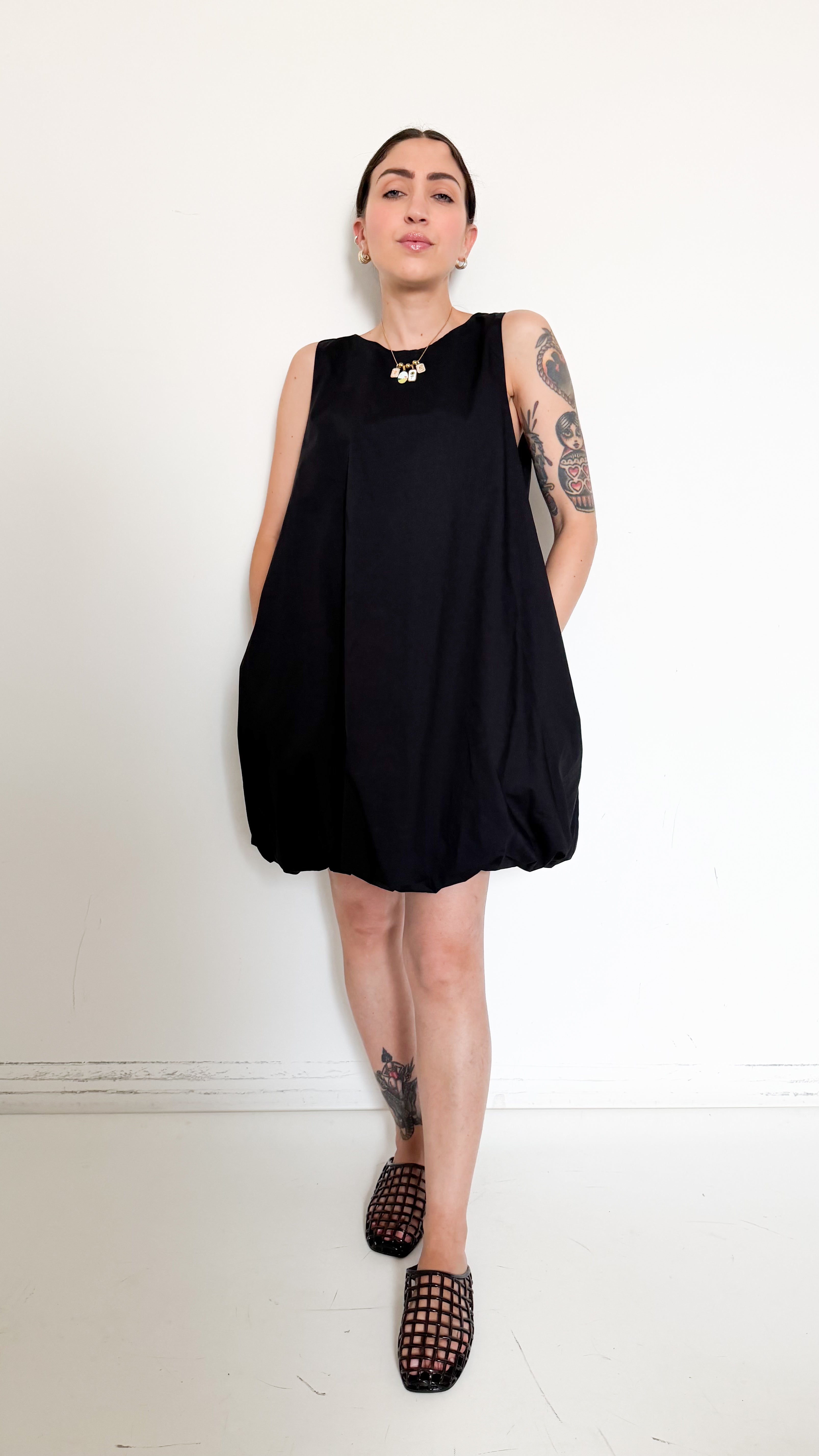Vestito Nero A Palloncino