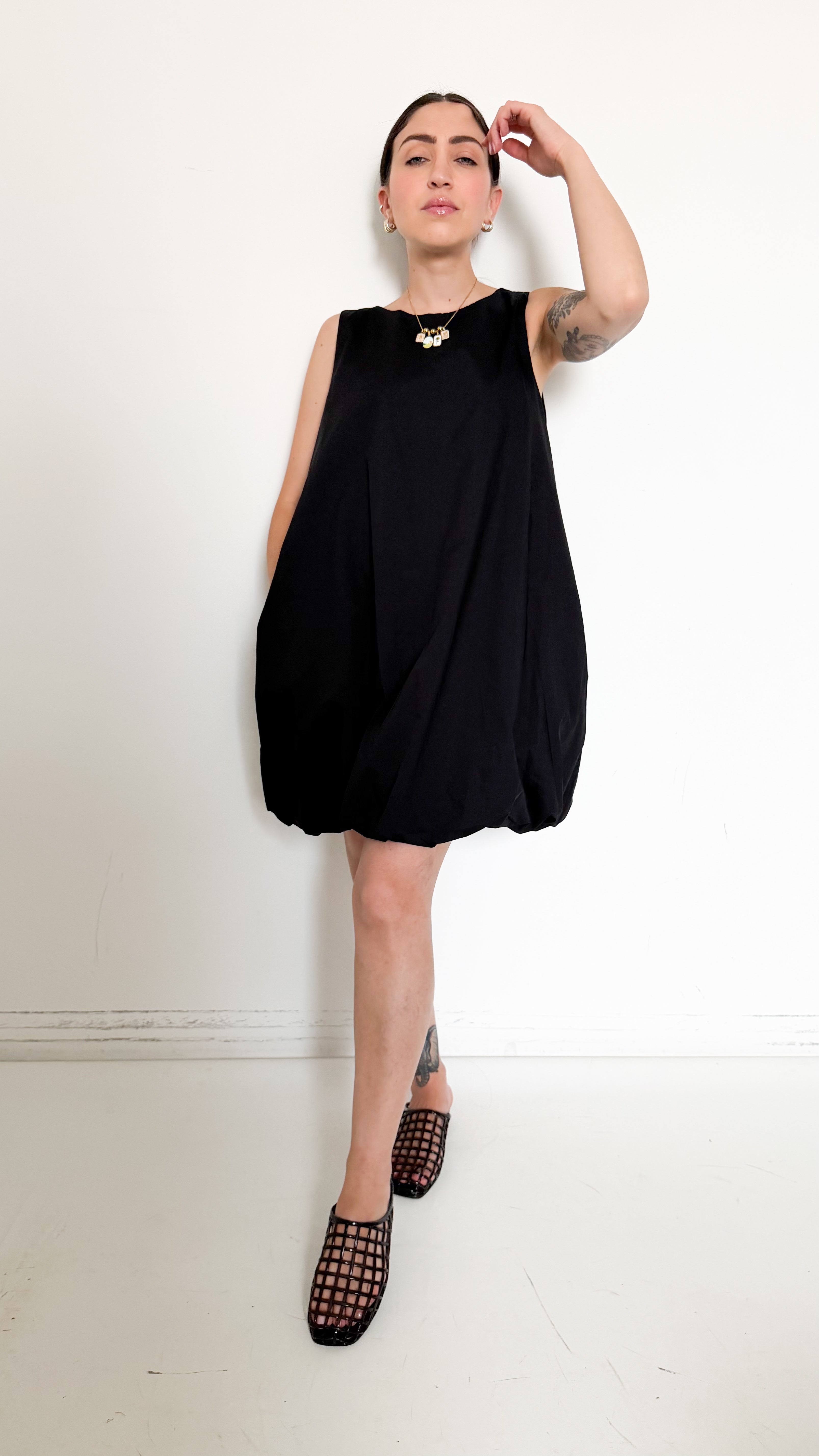 Vestito Nero A Palloncino