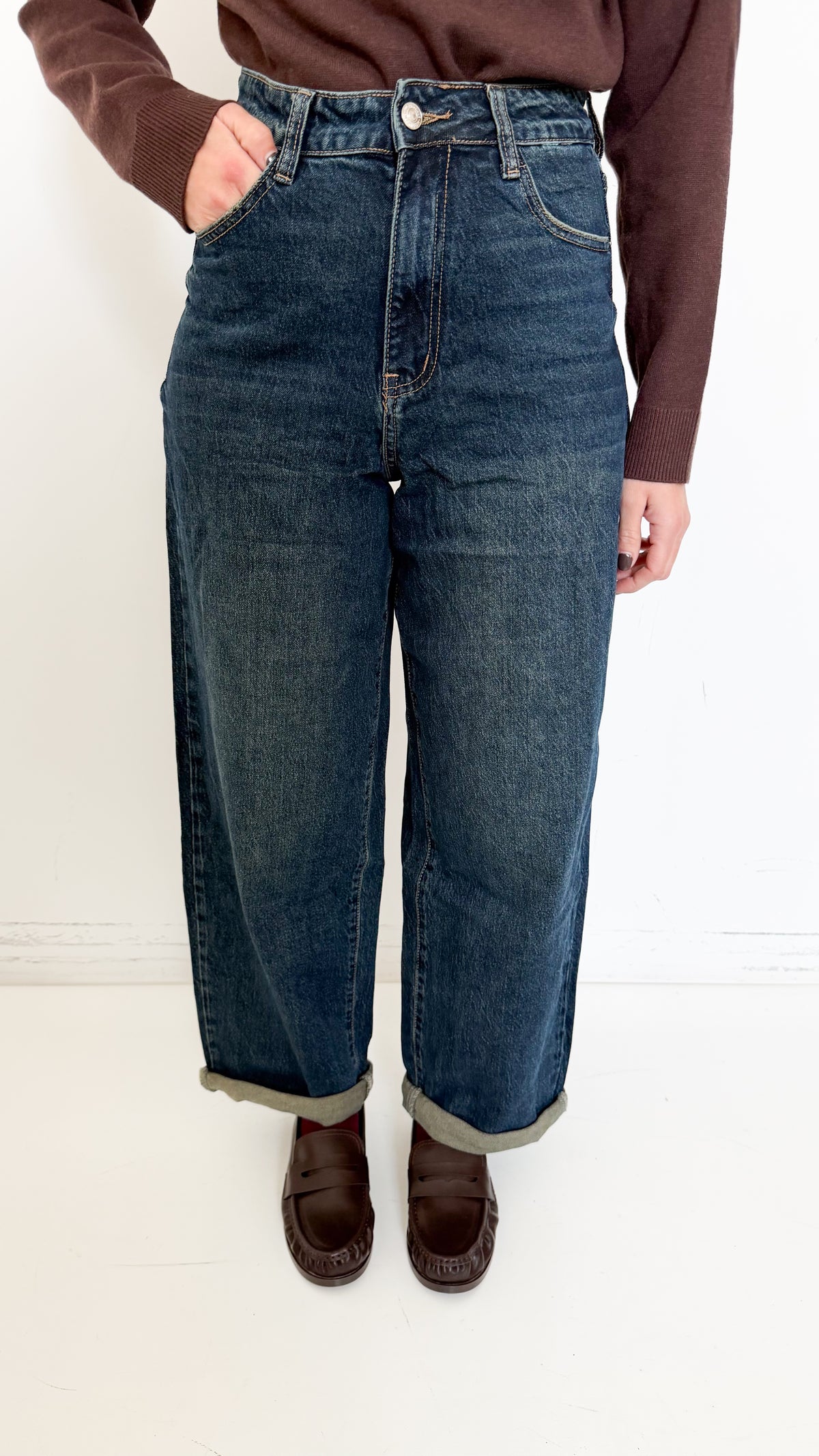 Jeans Mom Effetto Vintage