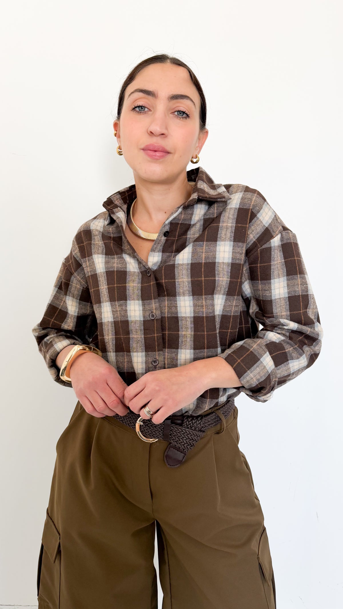 Camicia Marrone A Quadri
