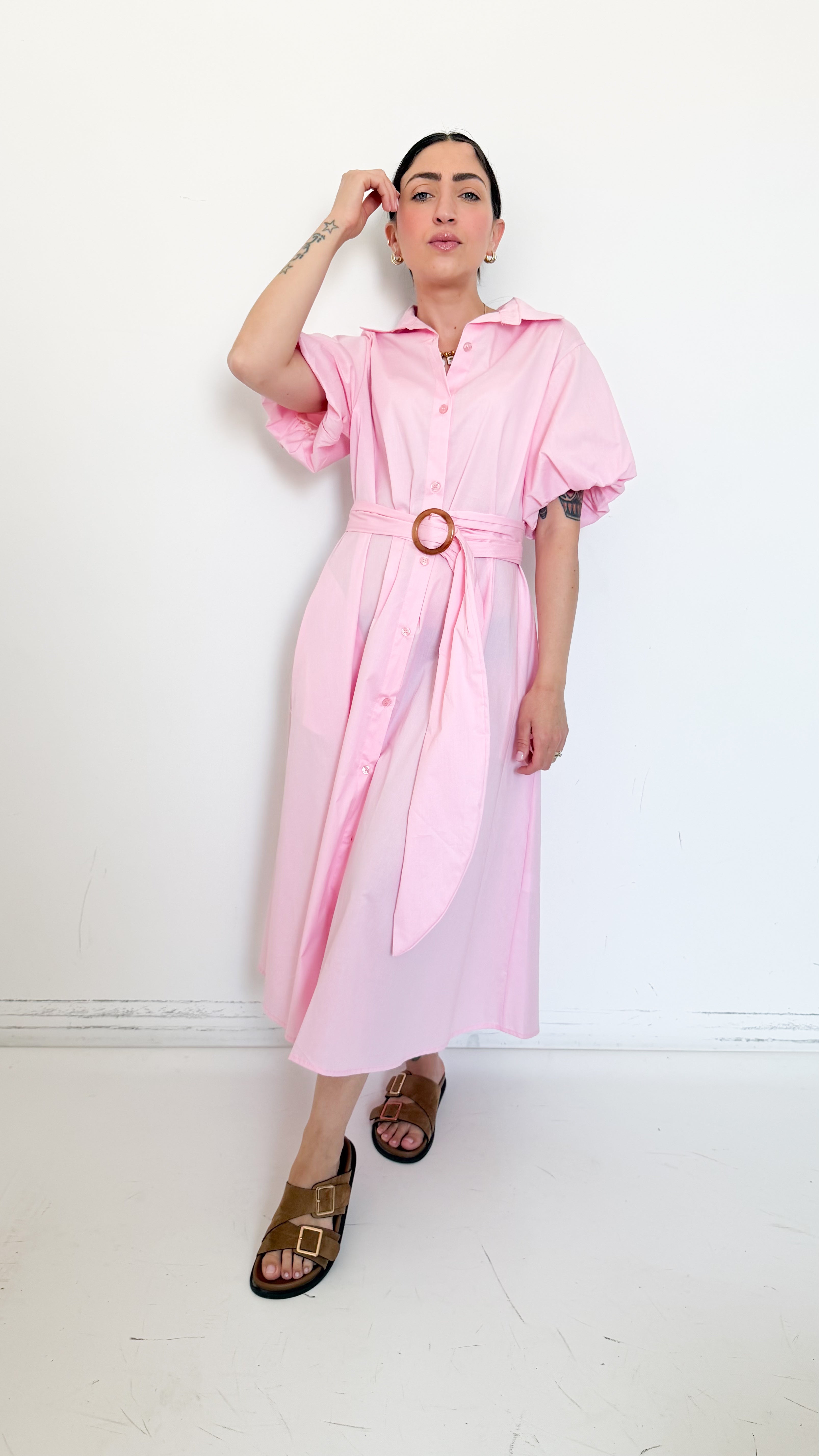 Chemisier Rosa In Cotone