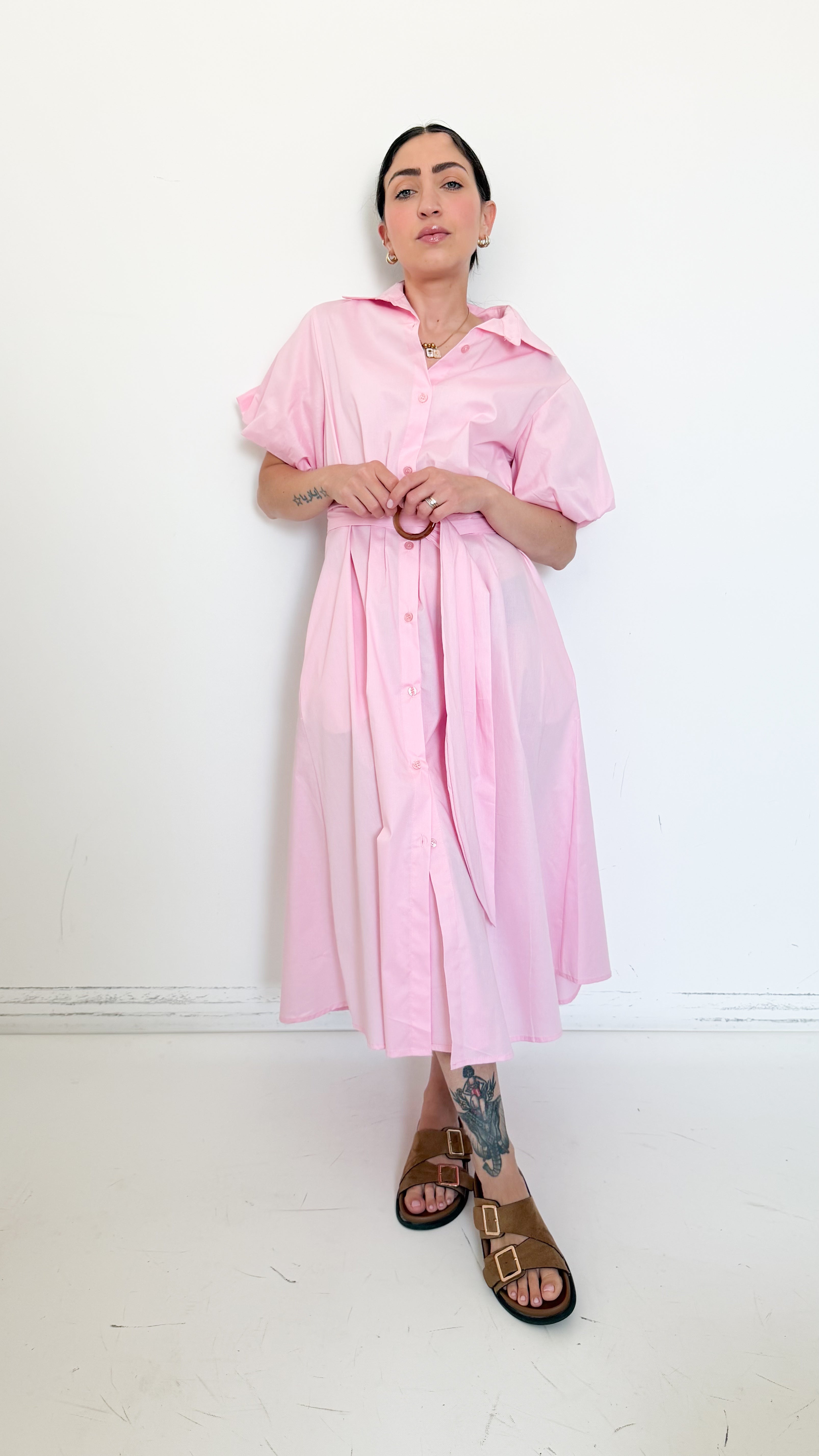 Chemisier Rosa In Cotone