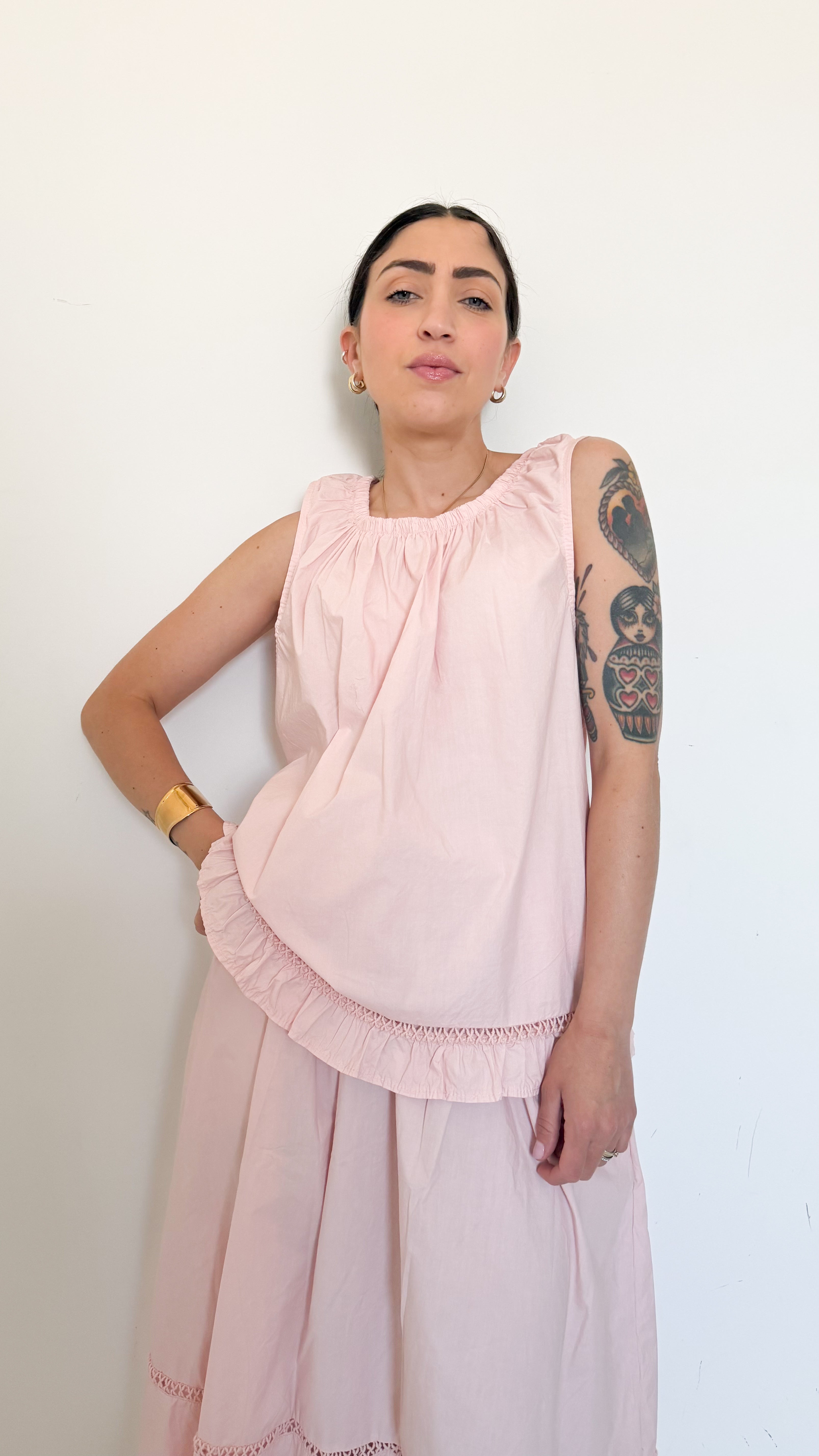 Coordinato Rosa Con Gonna