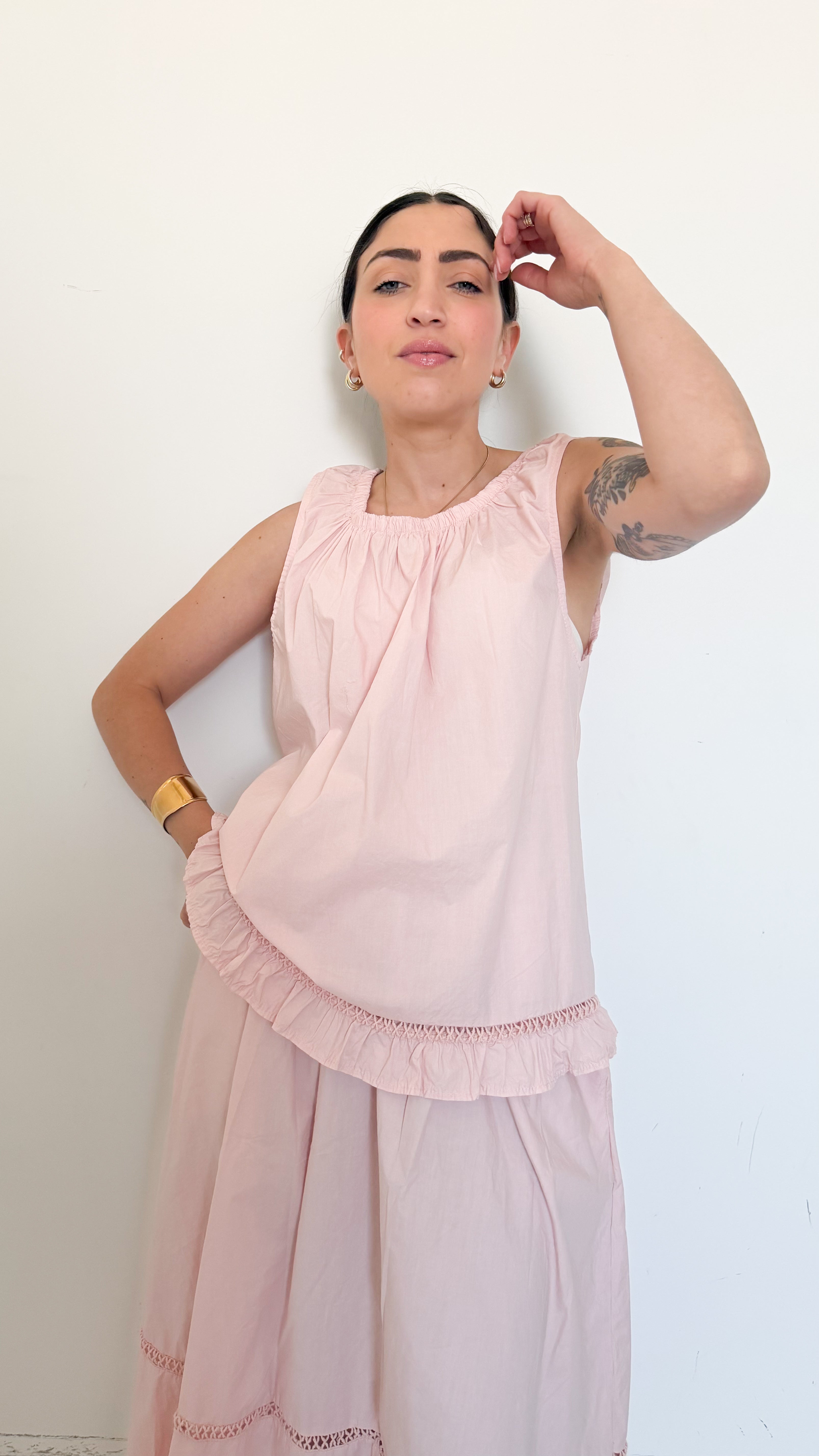 Coordinato Rosa Con Gonna