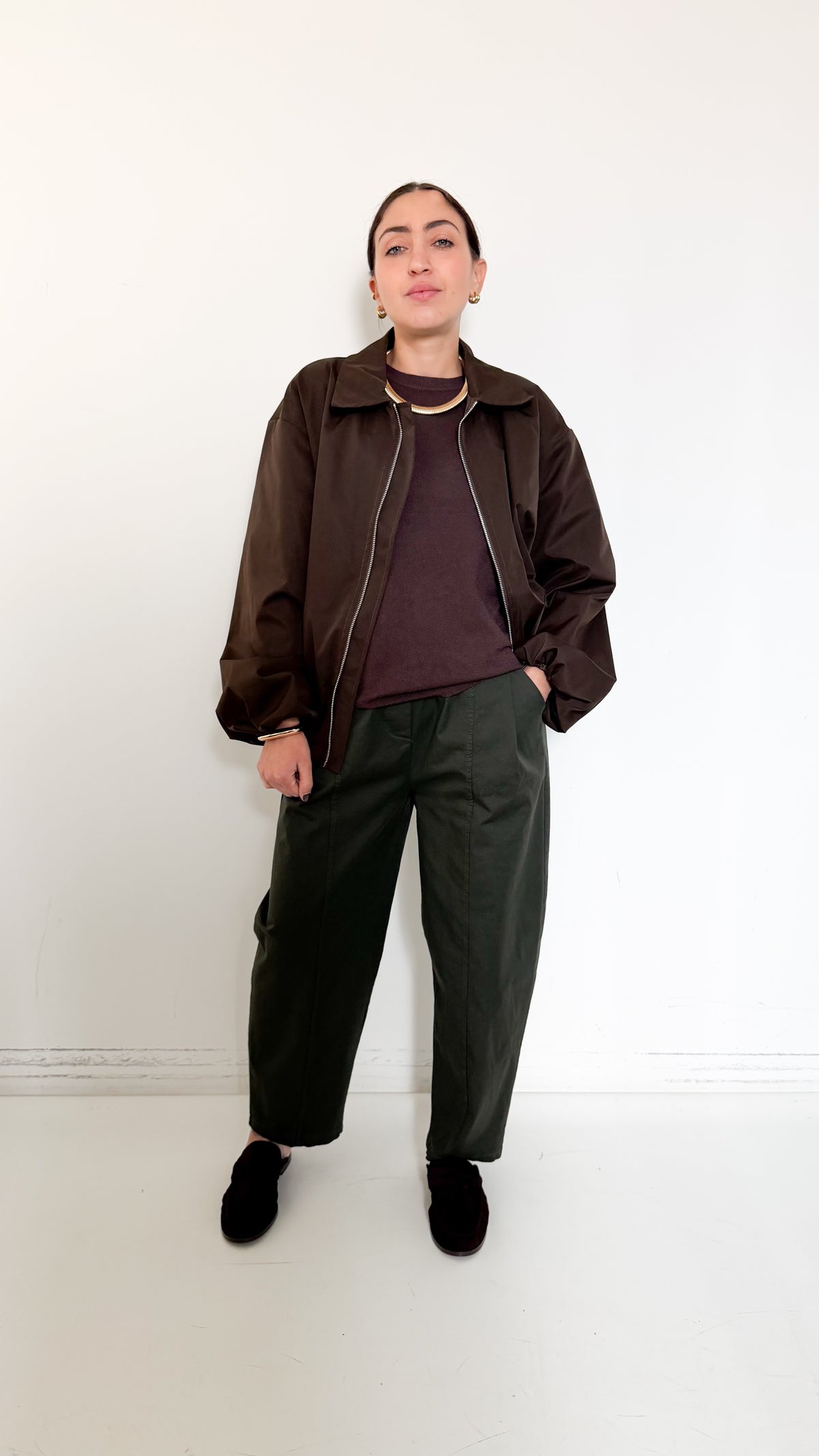 Pantaloni Verdi In Cotone