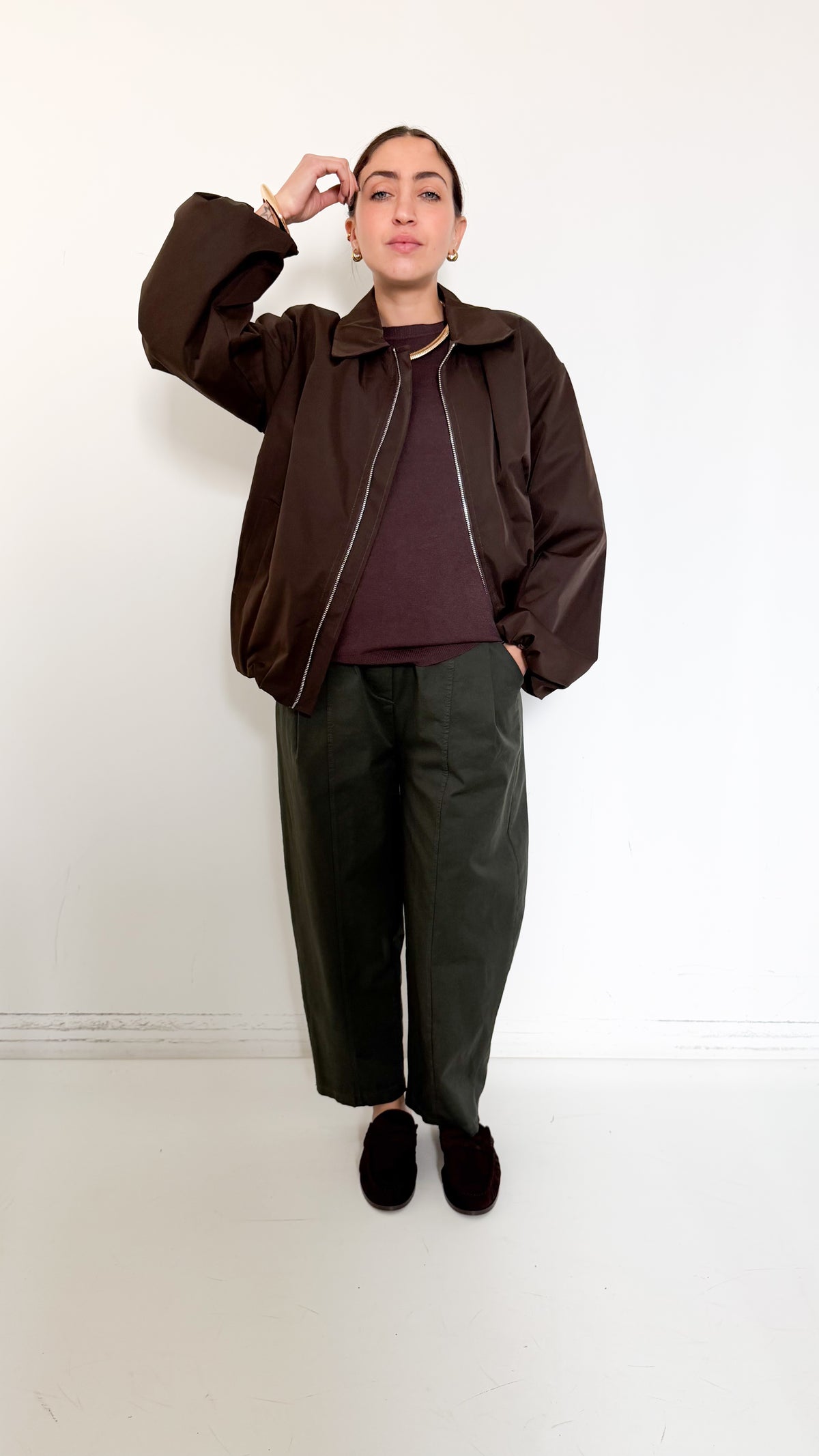 Pantaloni Verdi In Cotone