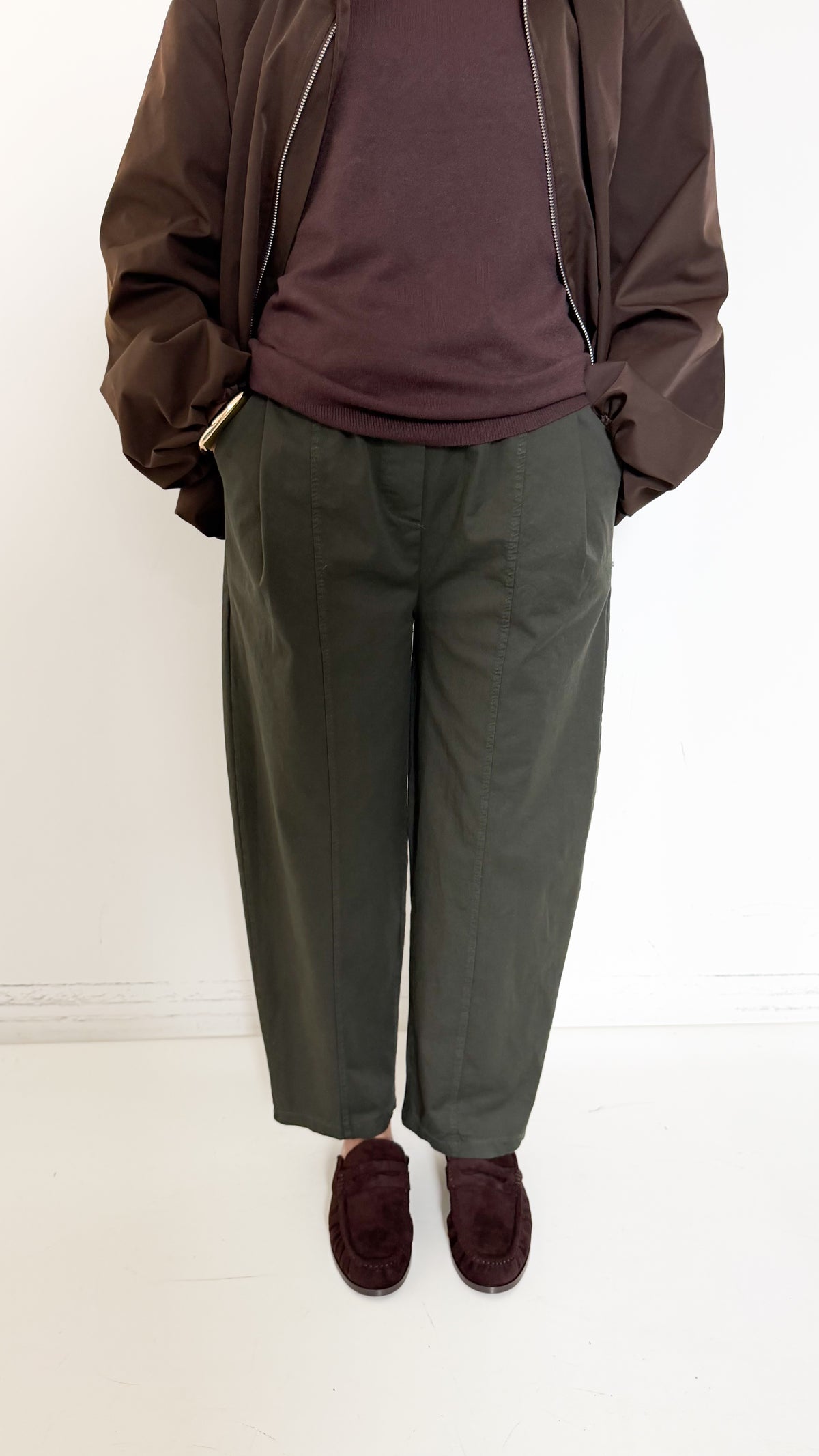 Pantaloni Verdi In Cotone