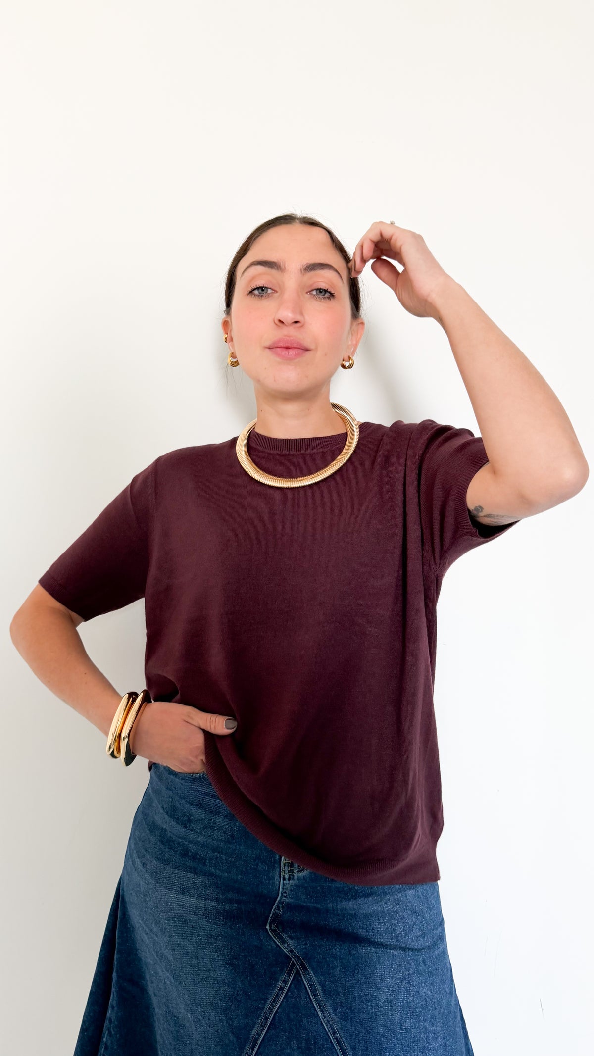 Maglia Bordeaux Mezza Manica