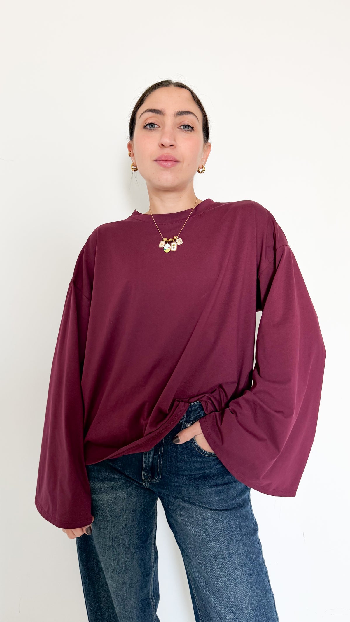 Maglia bordeaux Manica A Campana