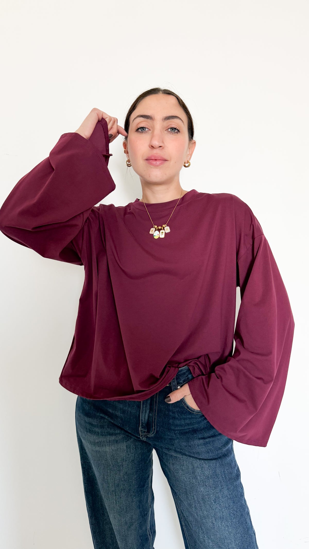 Maglia bordeaux Manica A Campana