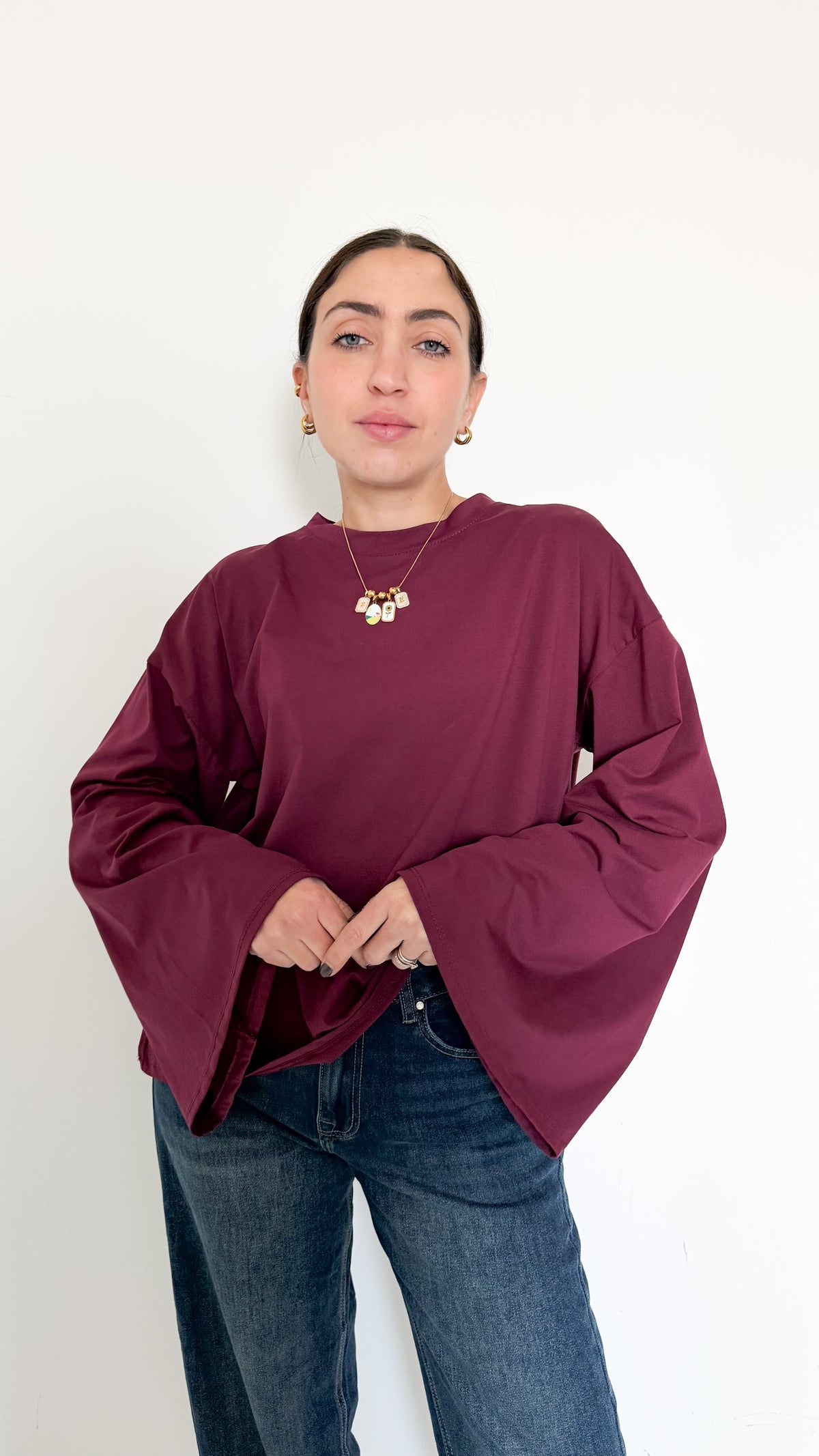 Maglia bordeaux Manica A Campana