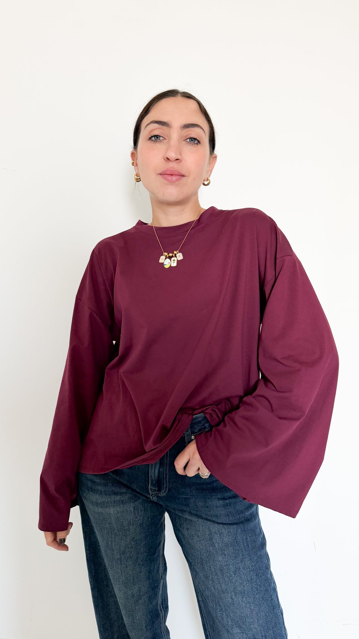 Maglia bordeaux Manica A Campana