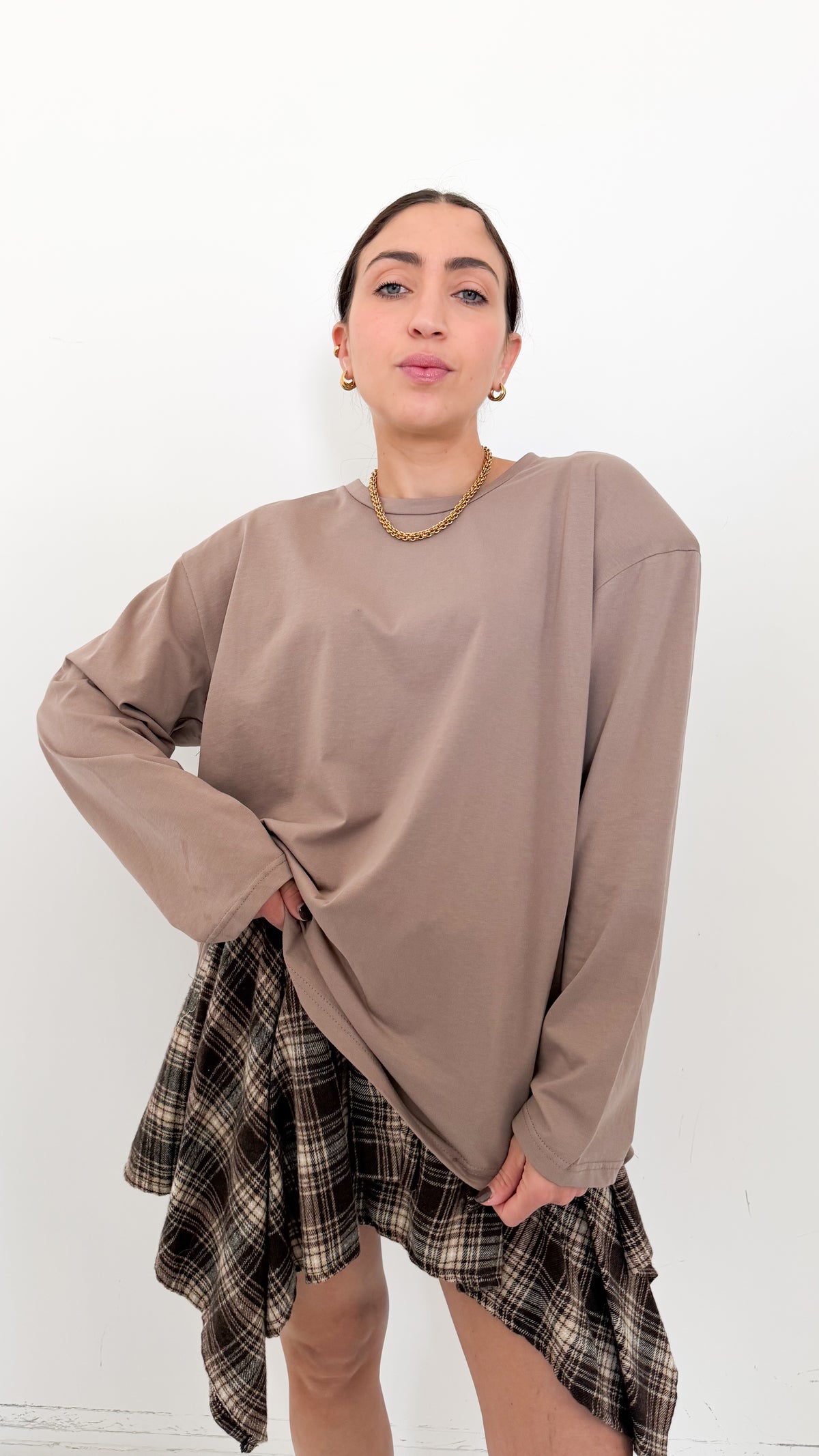 Long Sleeve Fango Con Spalline