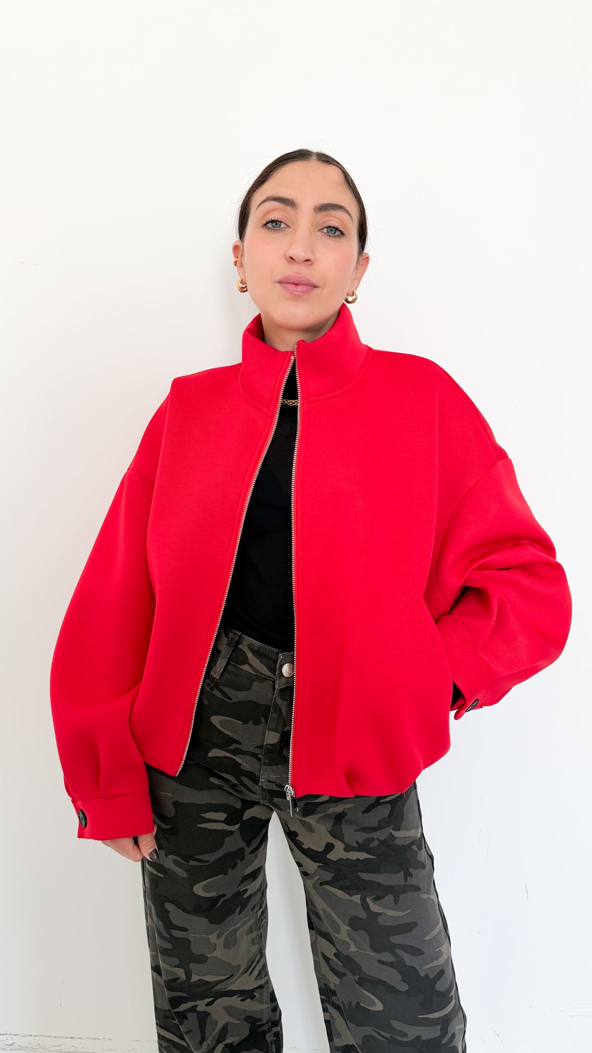 Giubbotto Over Rosso
