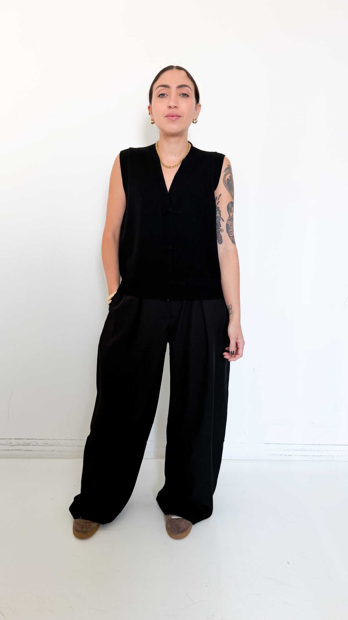 Pantaloni Barrel Neri