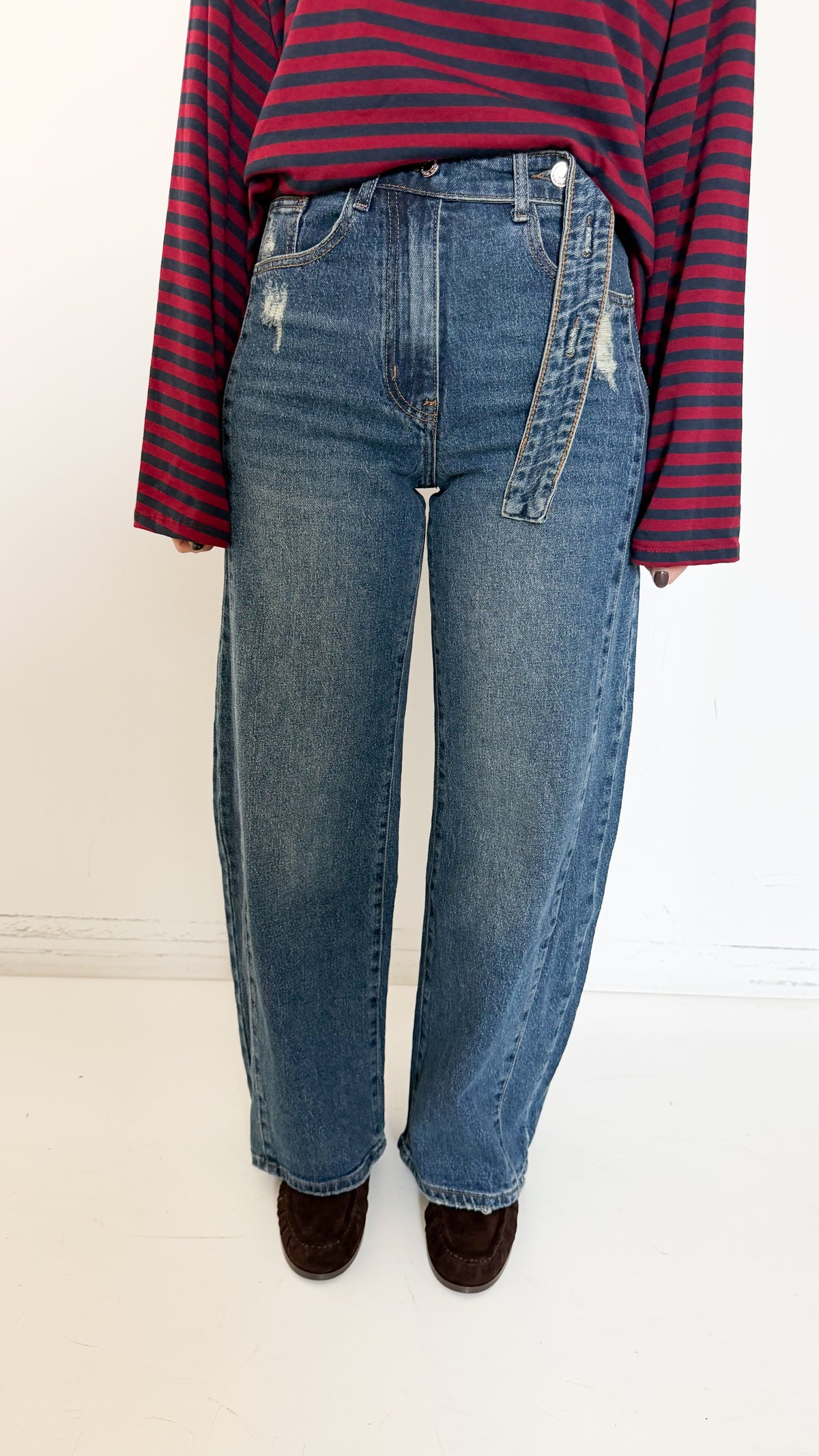 Jeans Balloon Con Dettagli