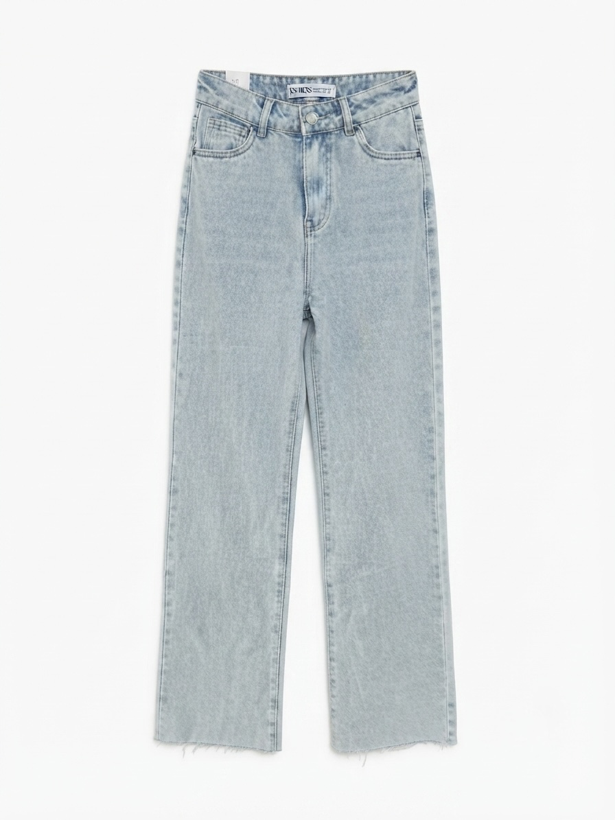 Jeans Wide Leg Taglio Vivo
