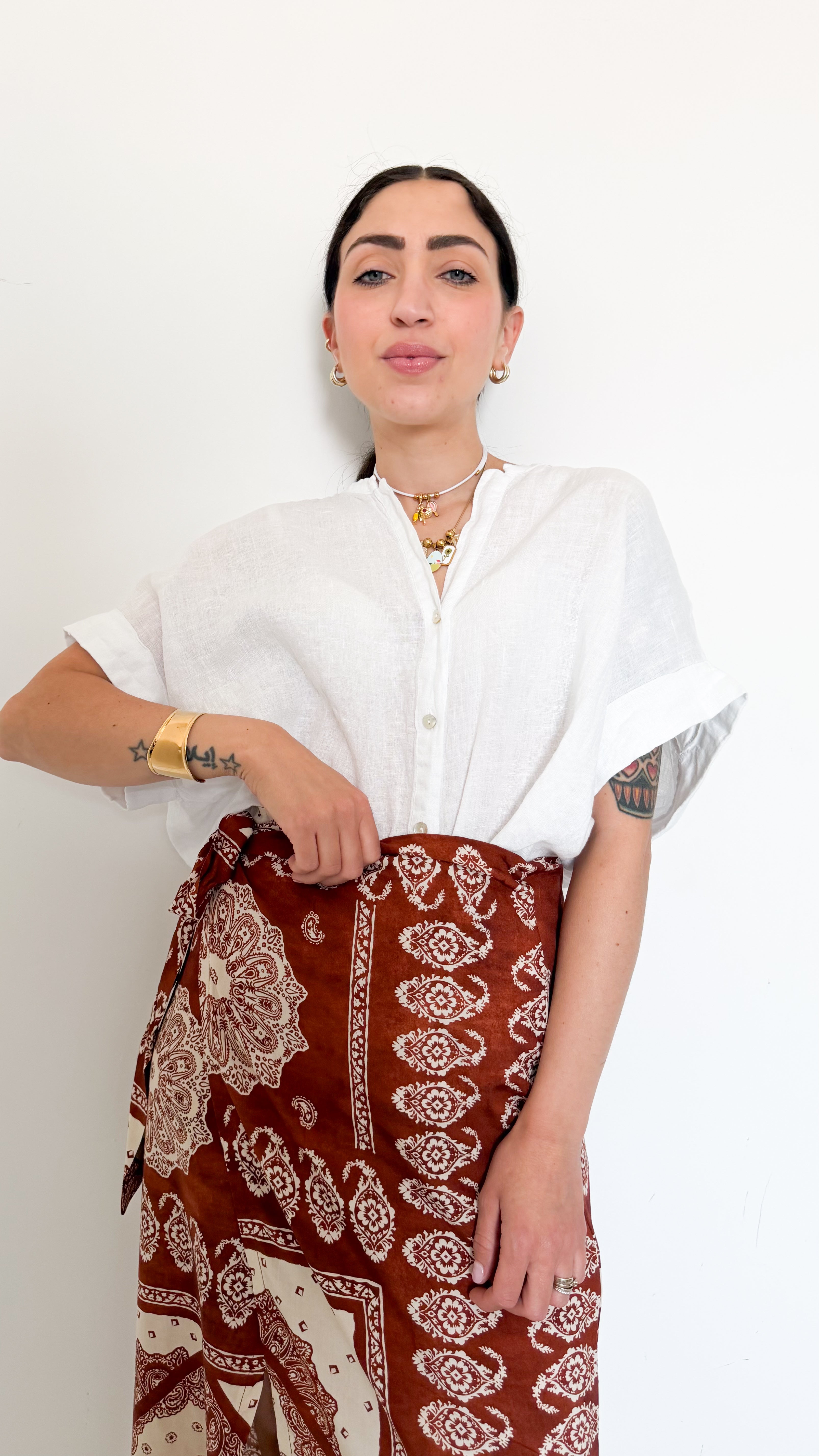 Camicia Bianca In Lino