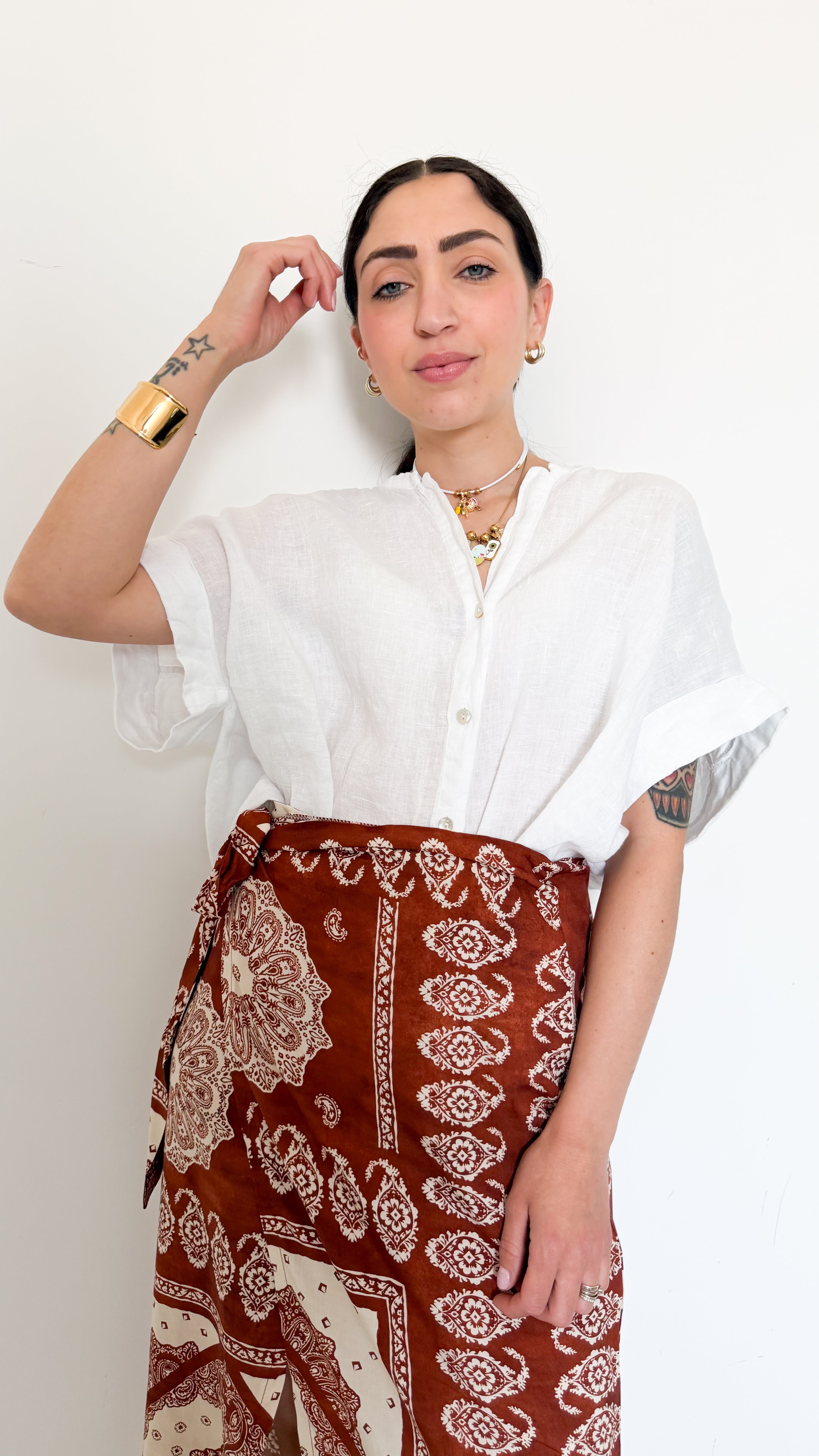 Camicia Bianca In Lino