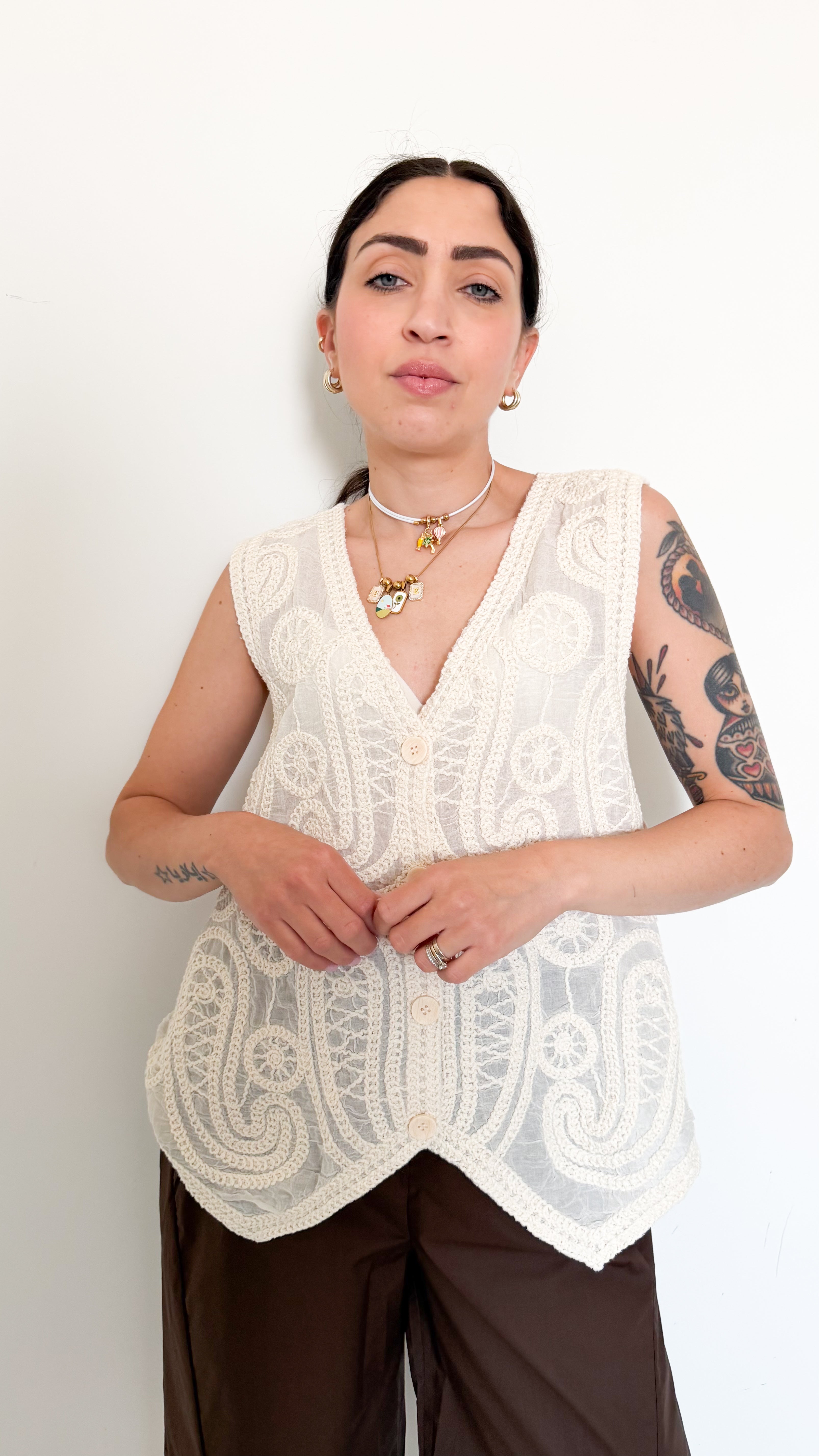 Gilet Over Con Dettagli