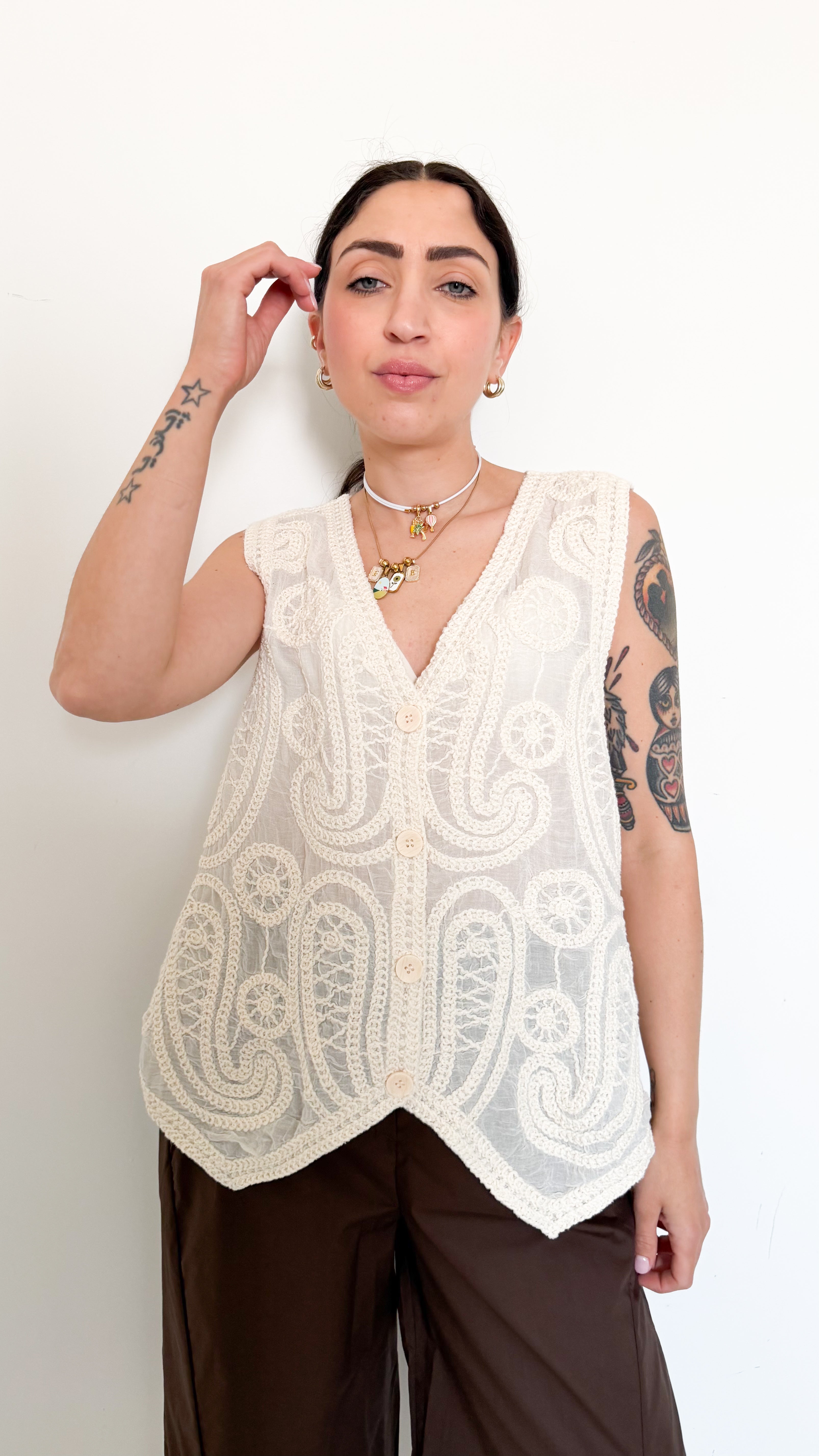 Gilet Over Con Dettagli