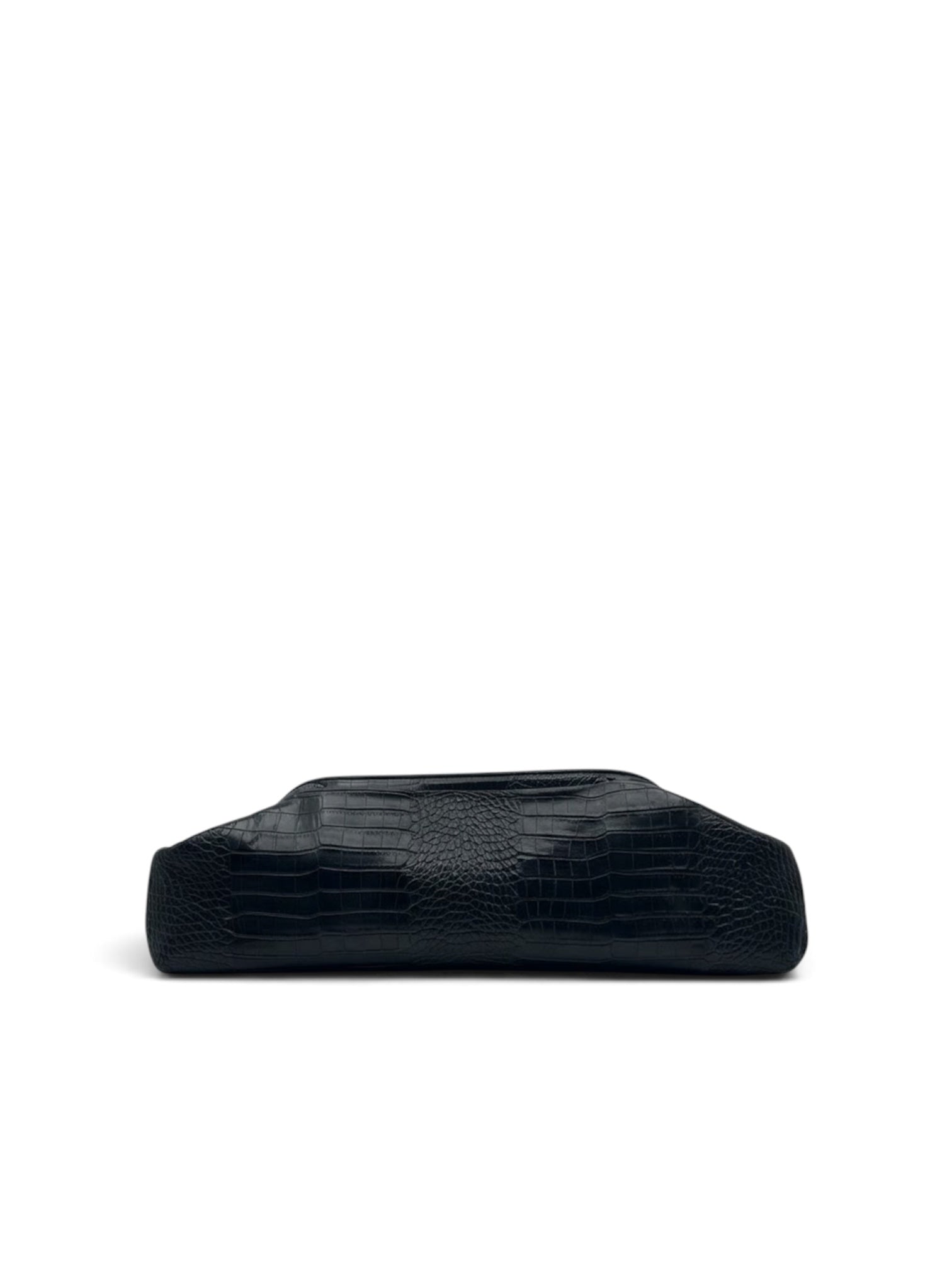 Pochette Nera Effetto Martellato