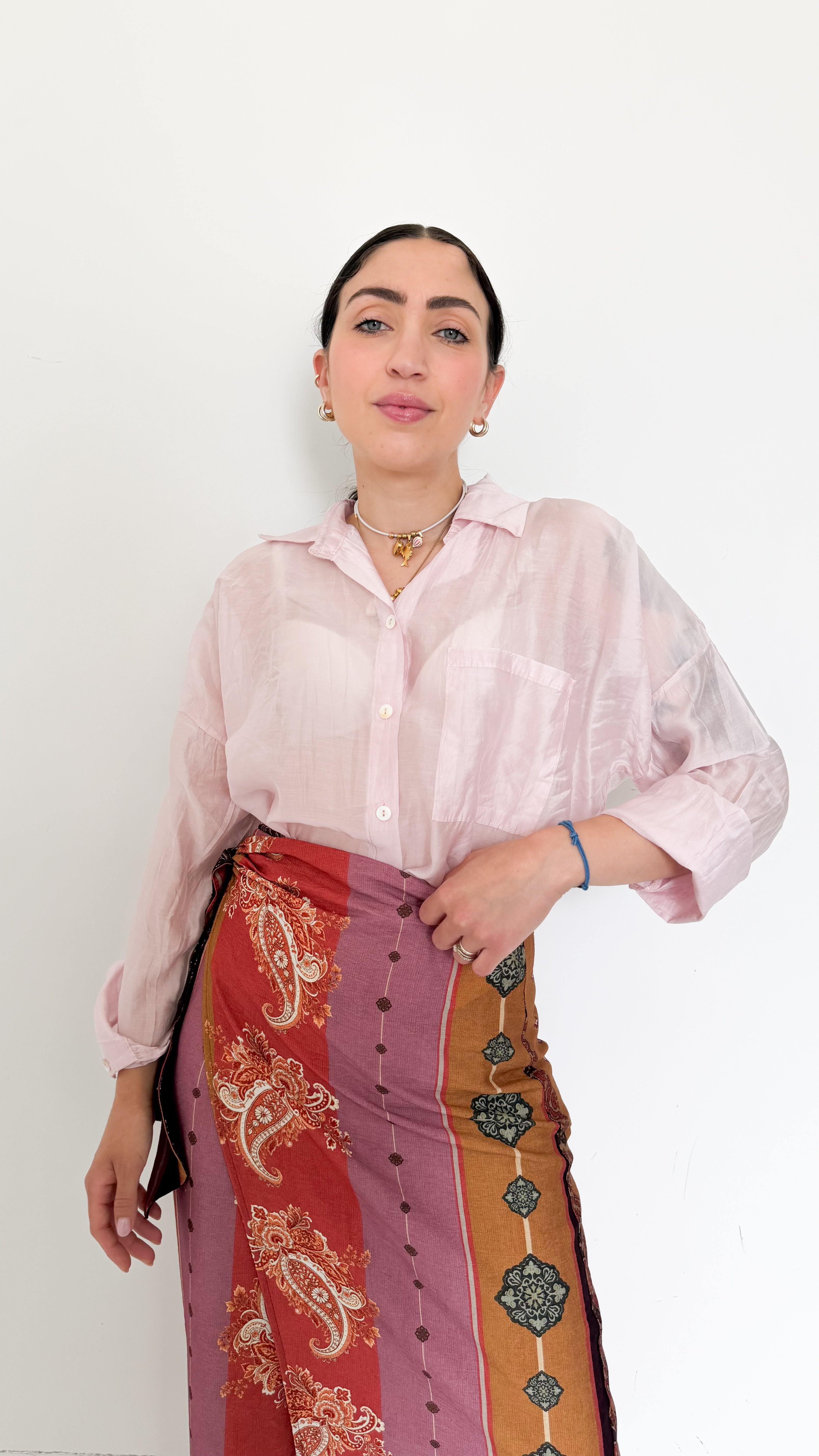 Camicia Velata Rosa