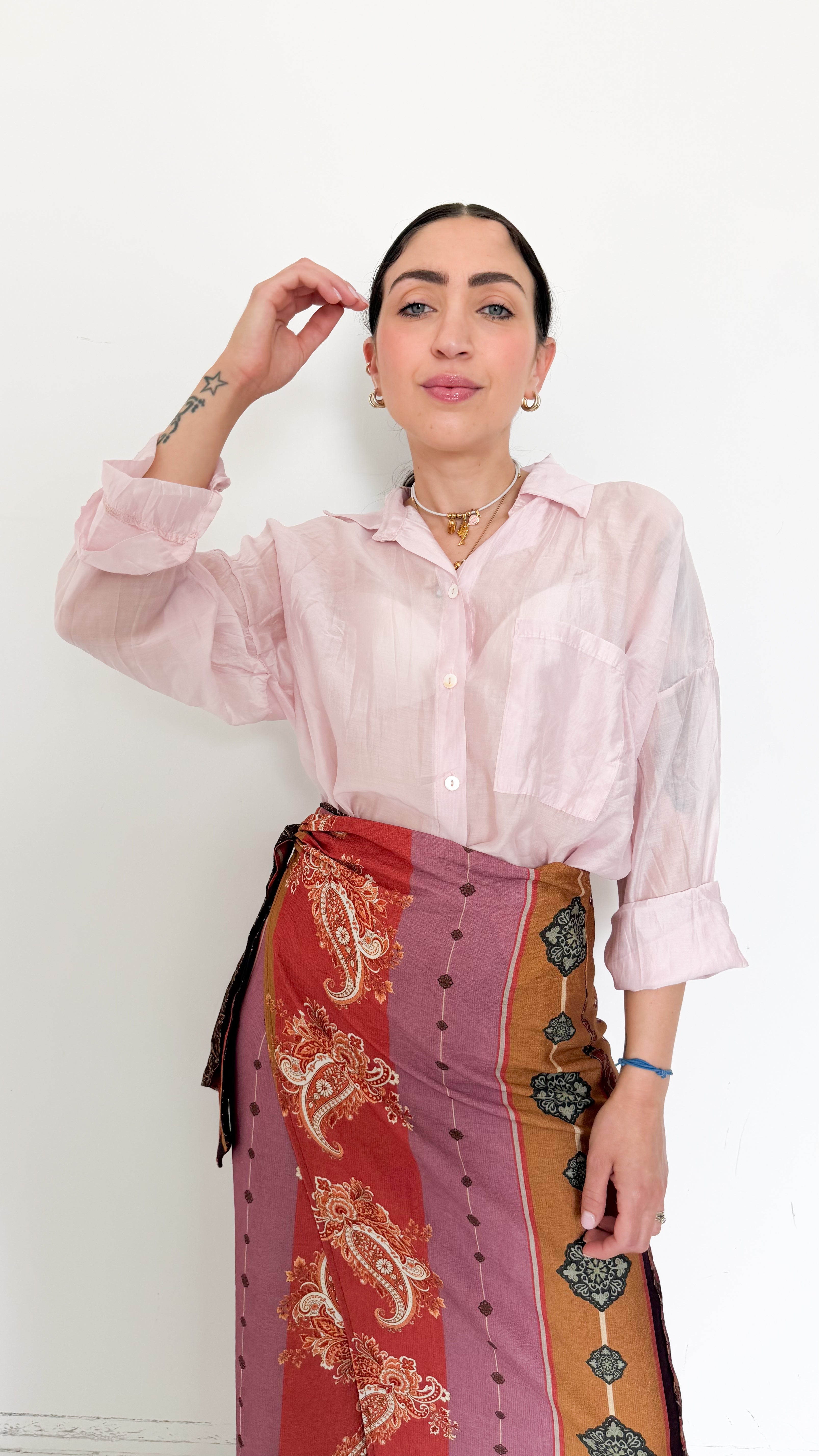 Camicia Velata Rosa