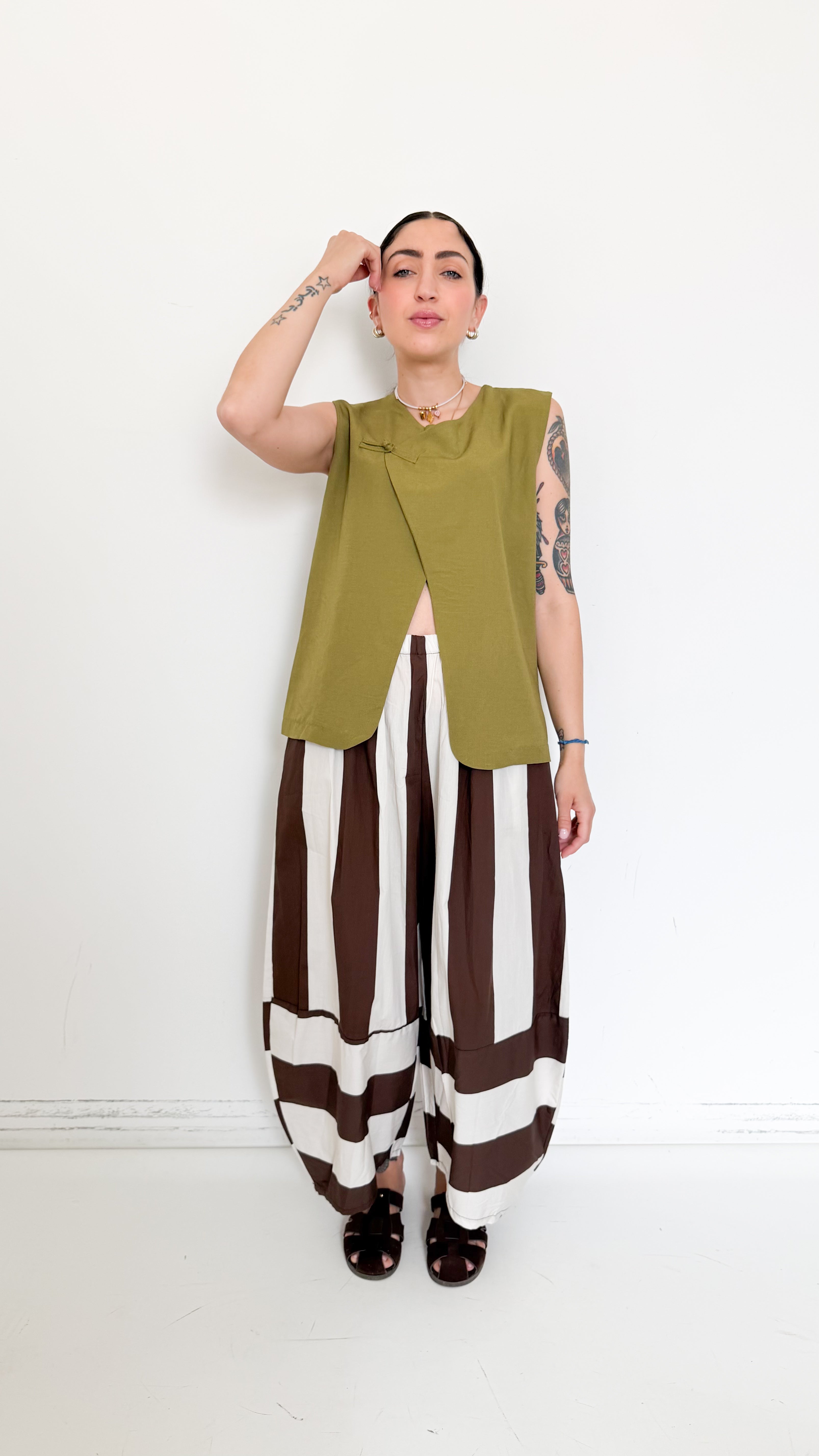 Pantaloni Baggy Balloon A Righe