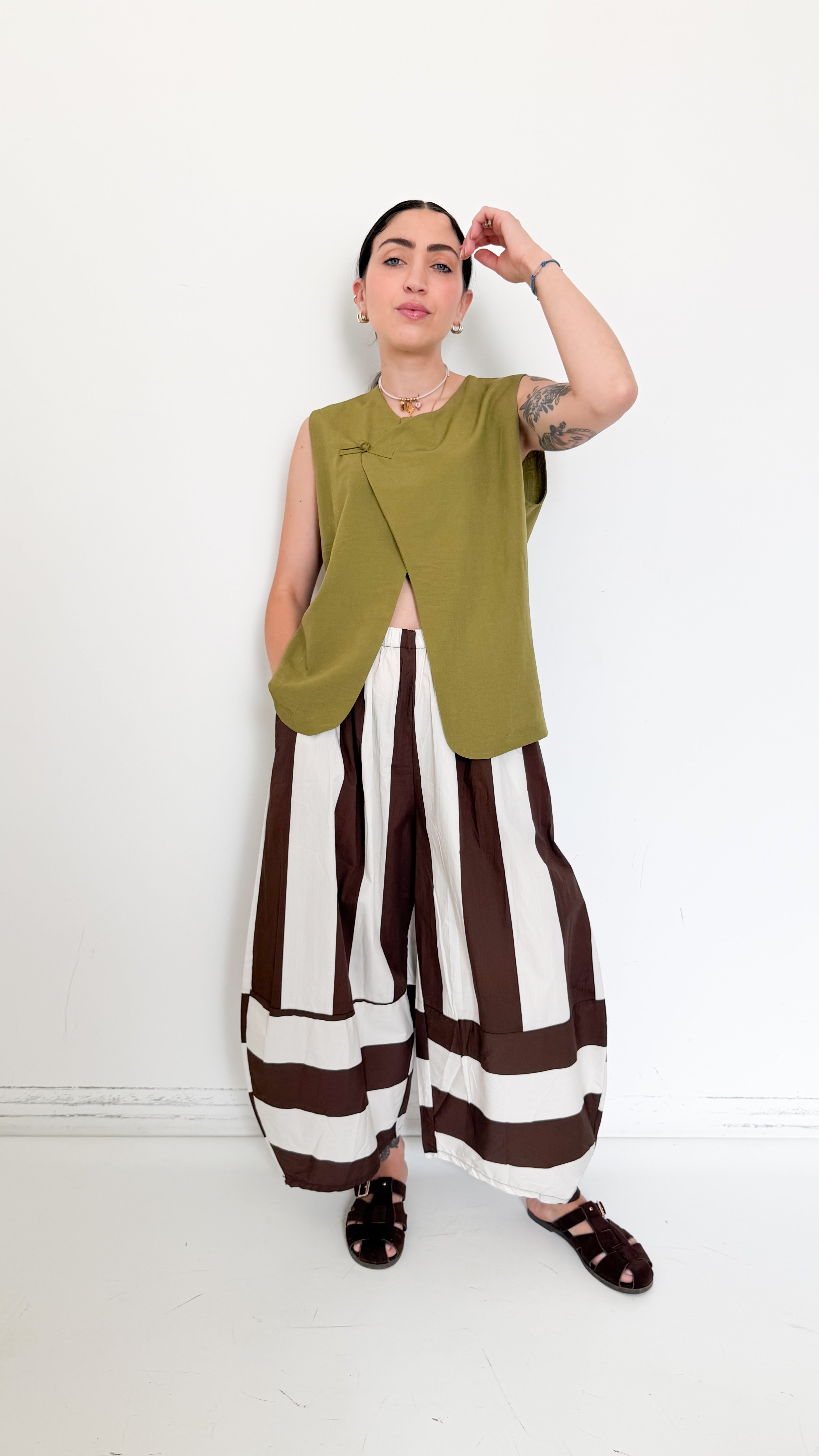 Pantaloni Baggy Balloon A Righe