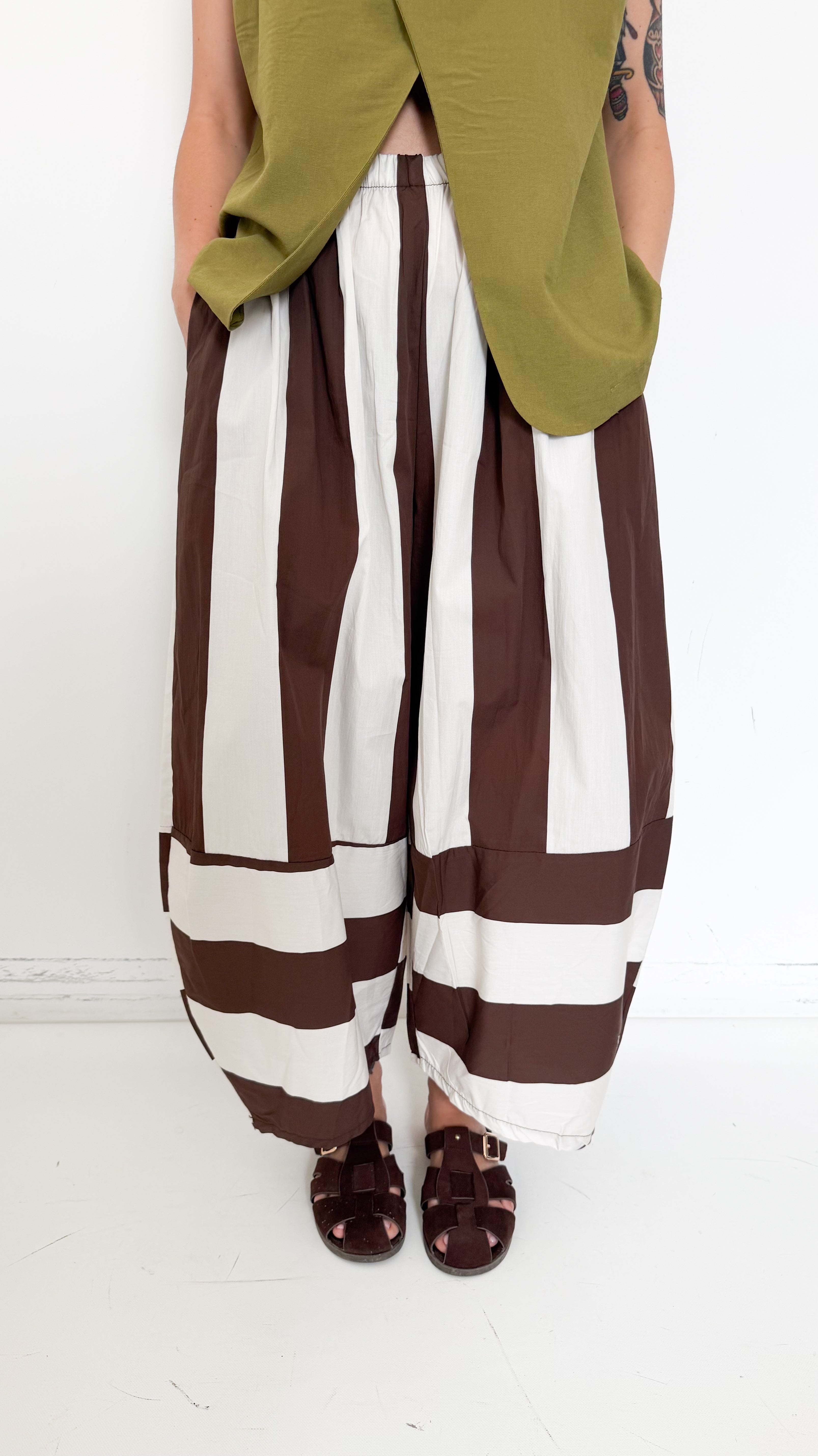 Pantaloni Baggy Balloon A Righe