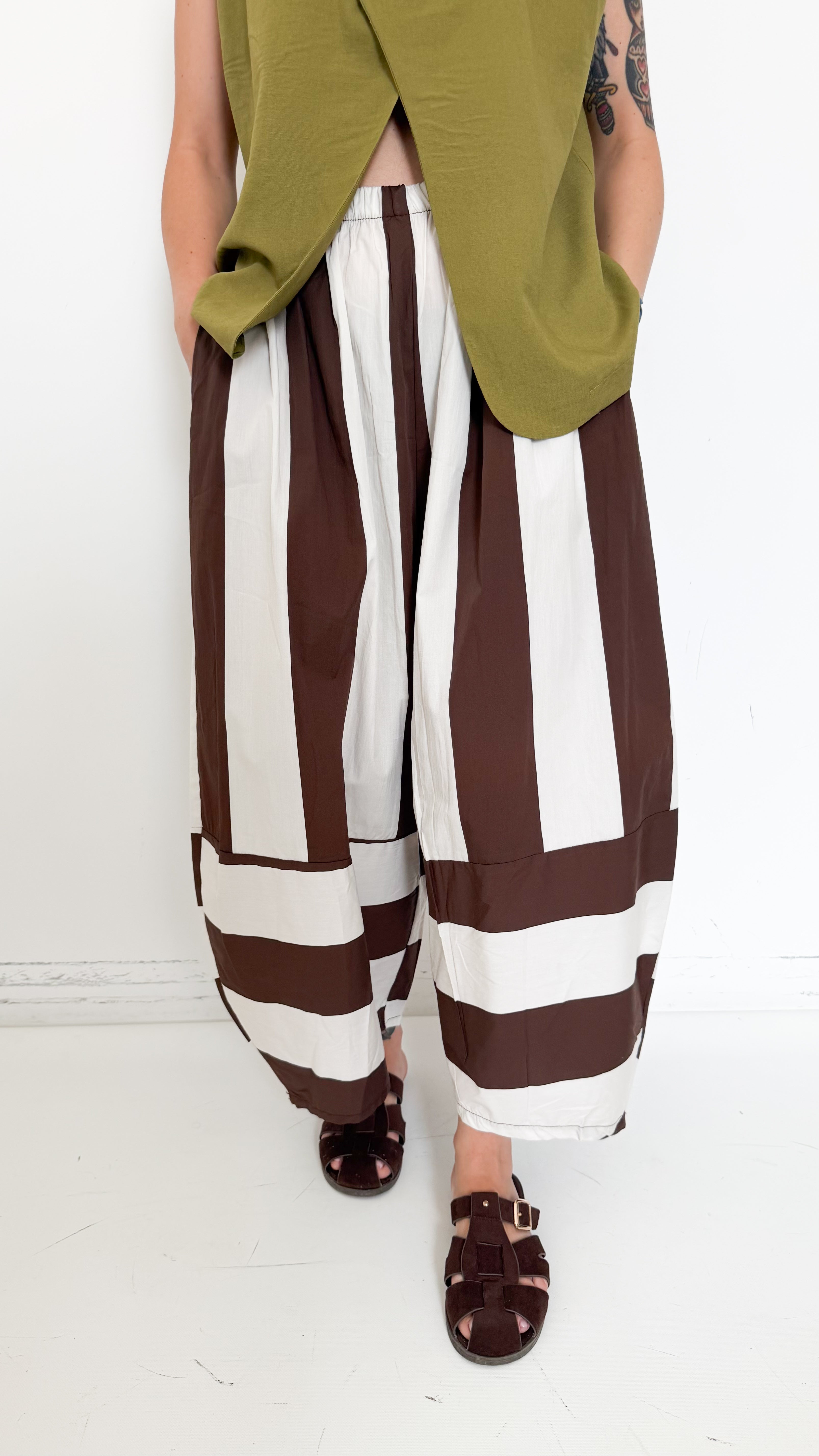 Pantaloni Baggy Balloon A Righe