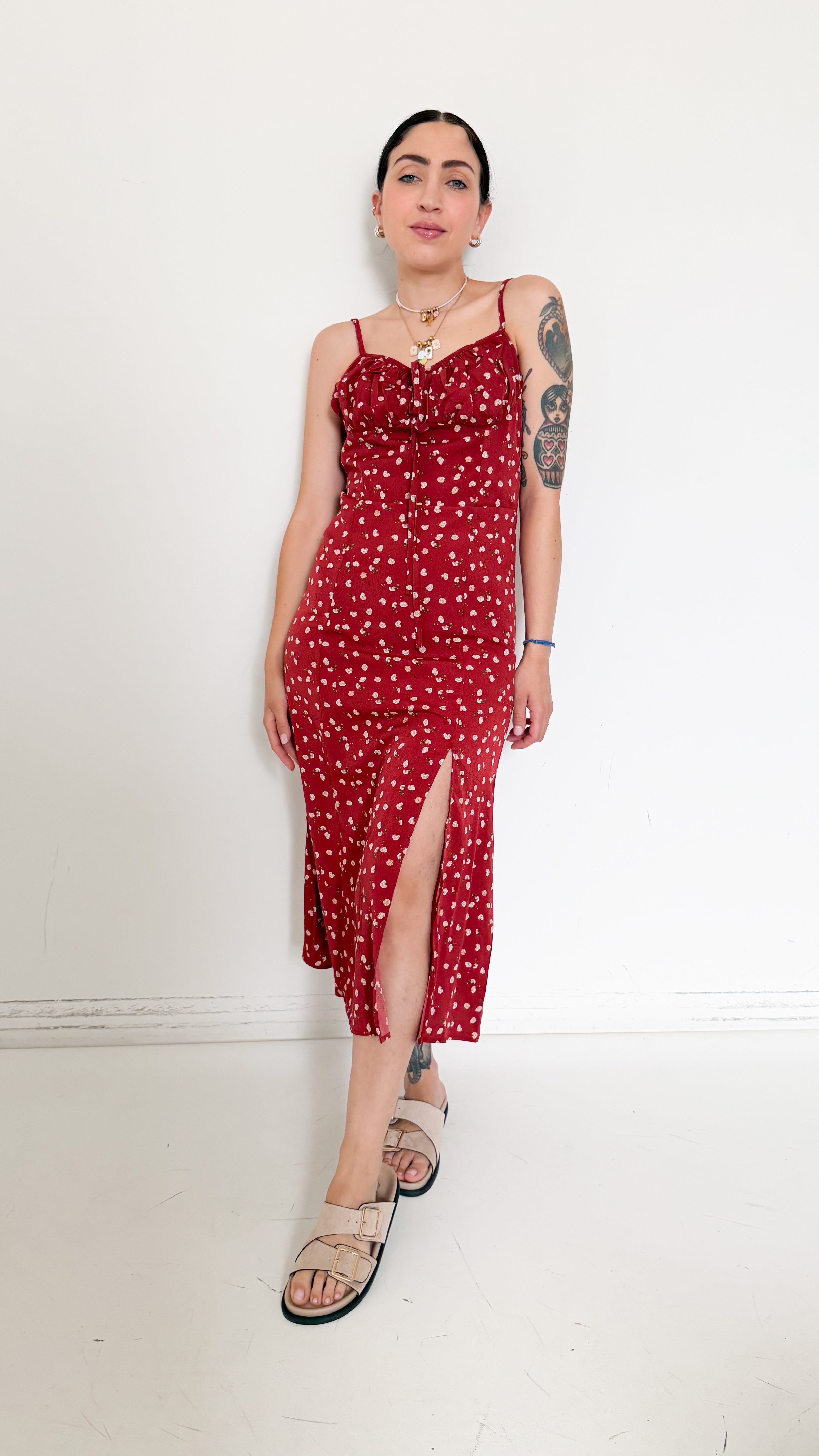 Vestito Con Spacco