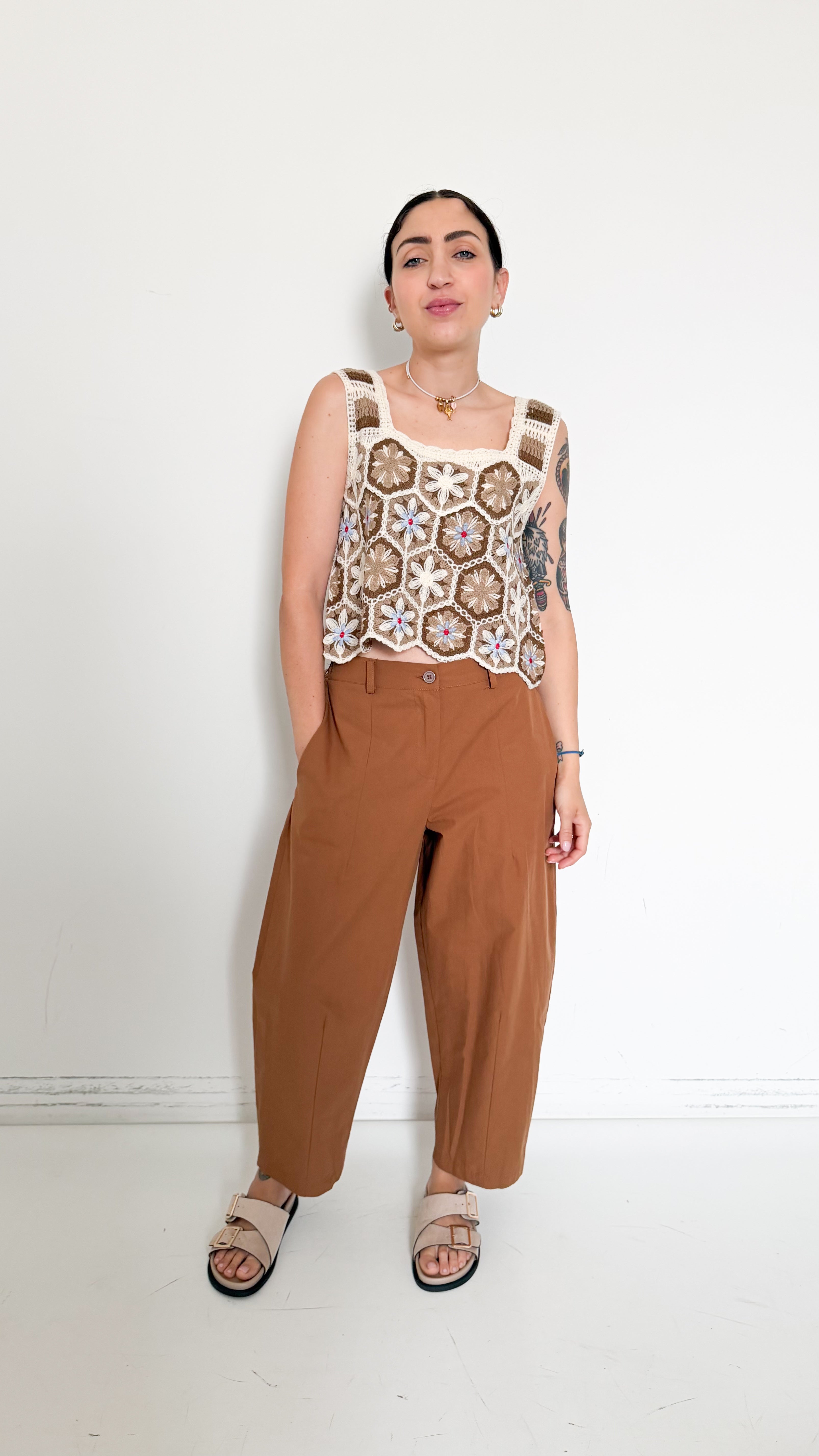 Pantaloni Balloon Camel