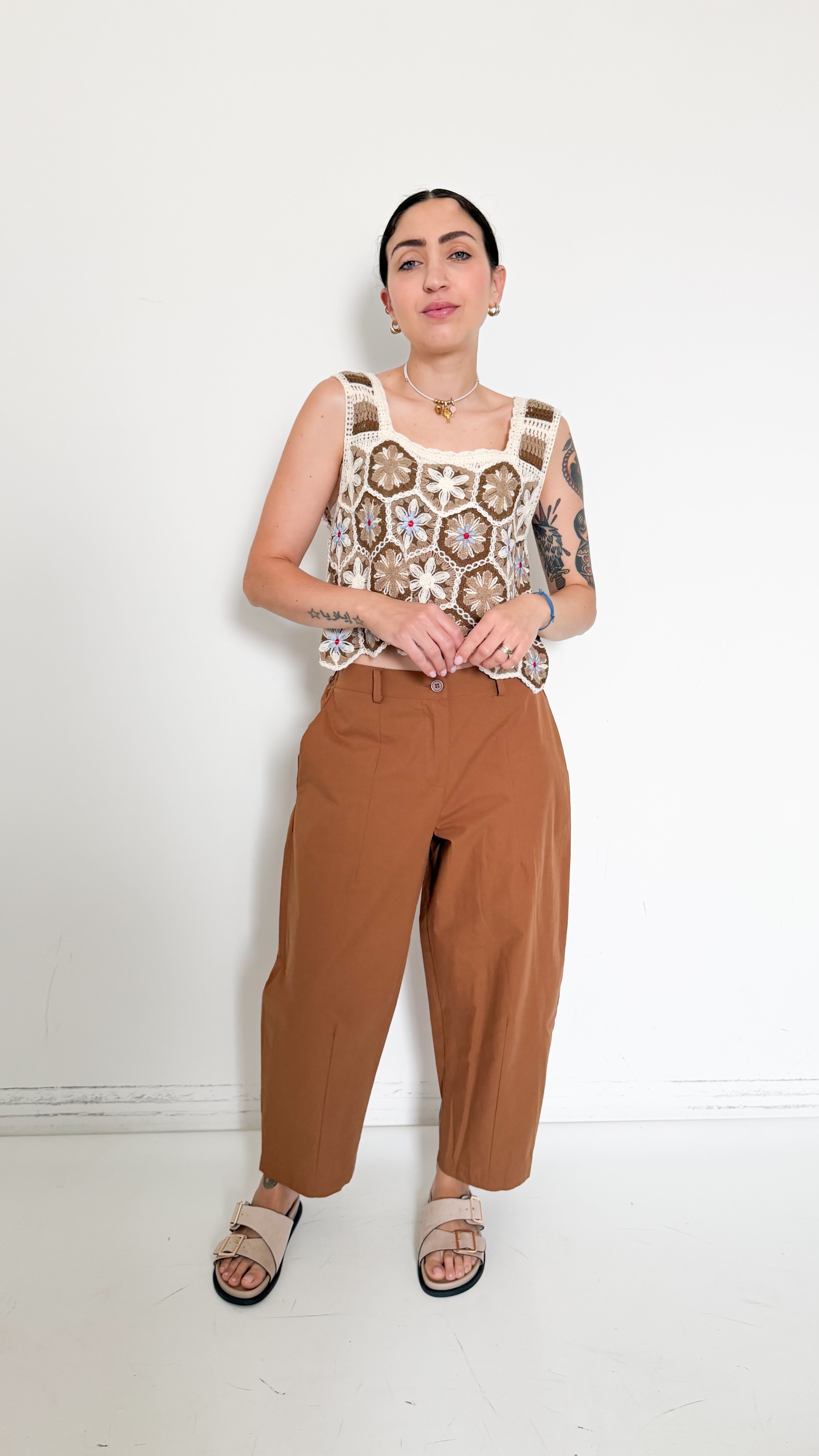 Pantaloni Balloon Camel