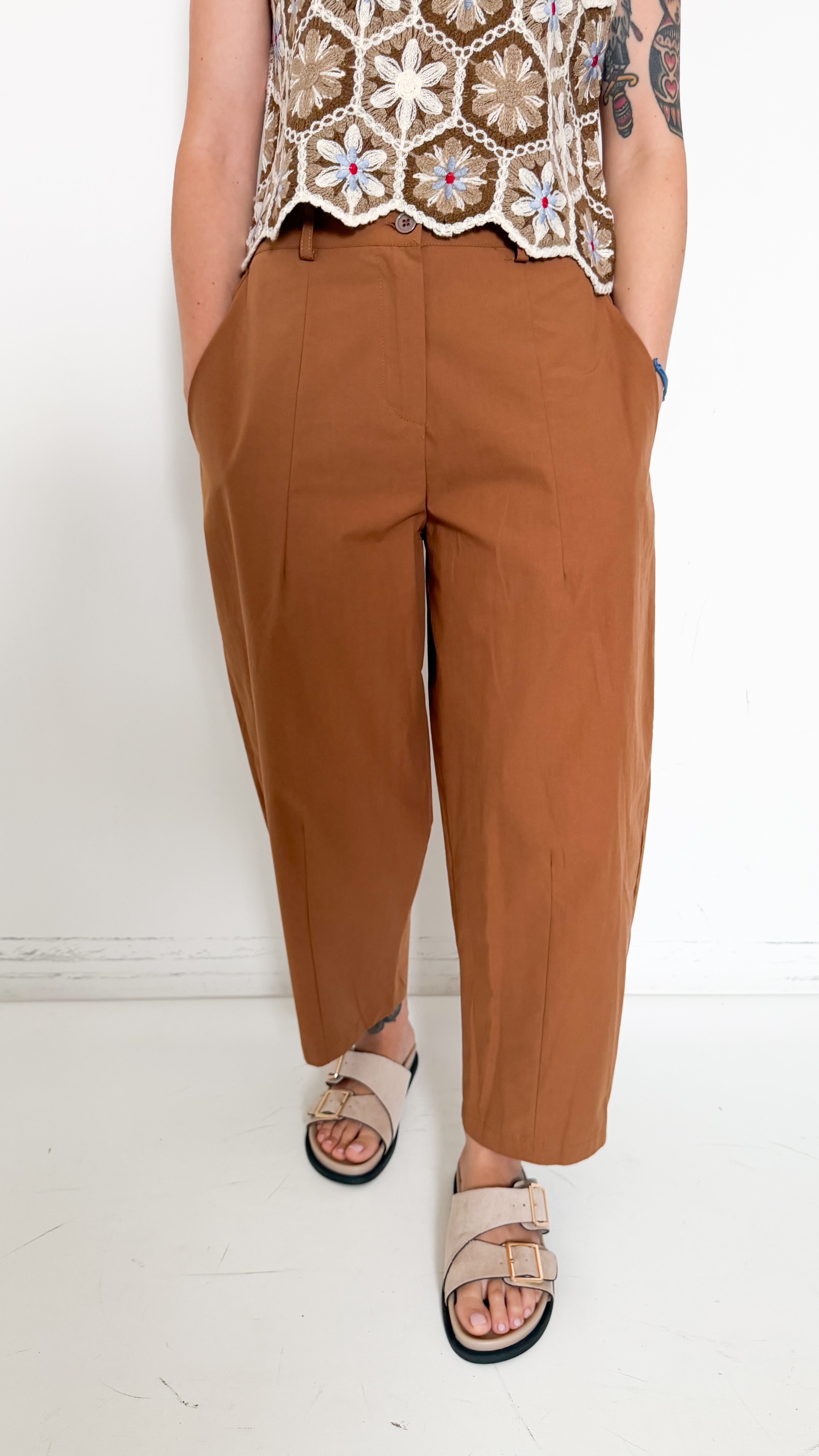 Pantaloni Balloon Camel