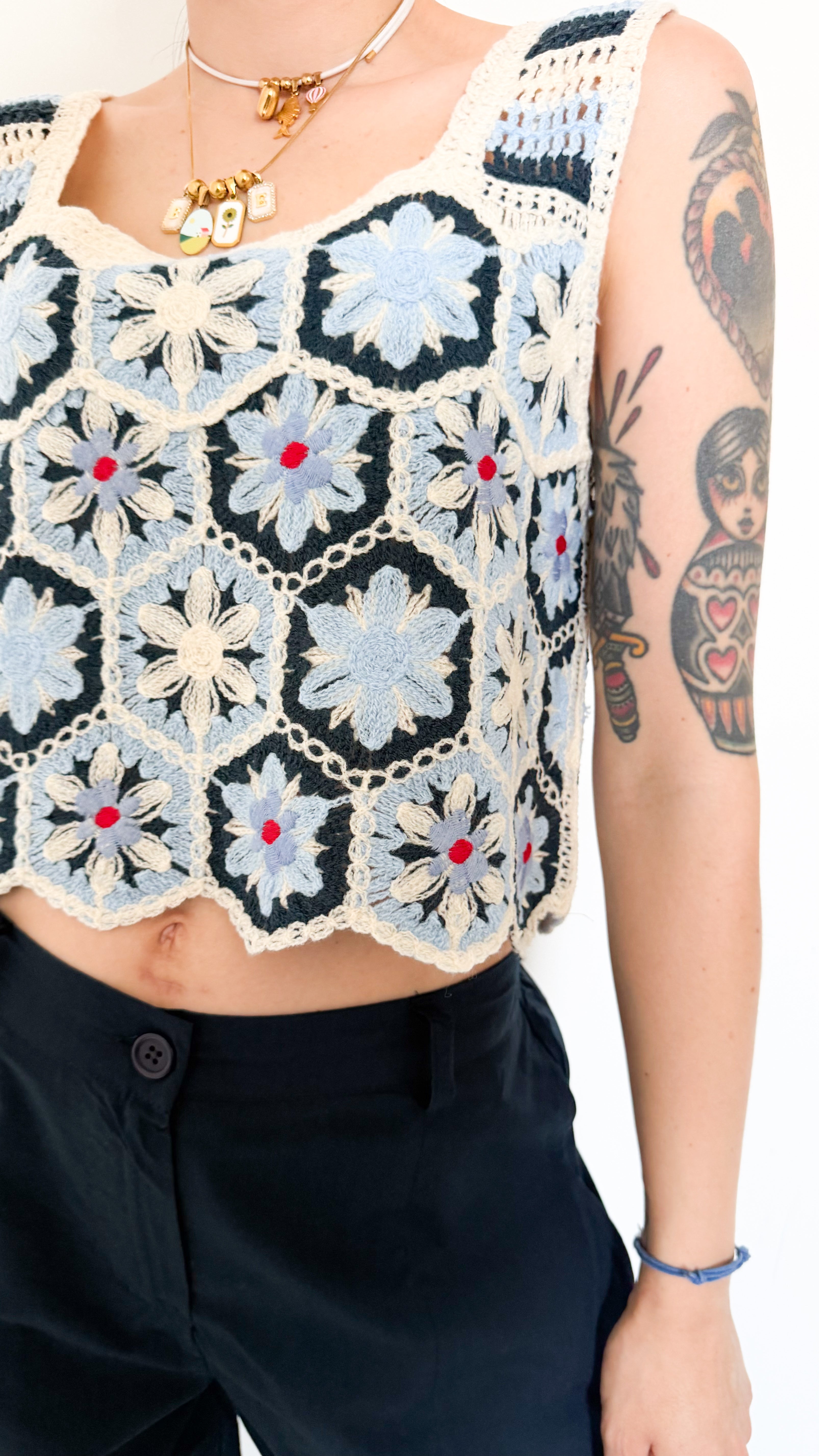 Top In Cotone Fantasia Celeste