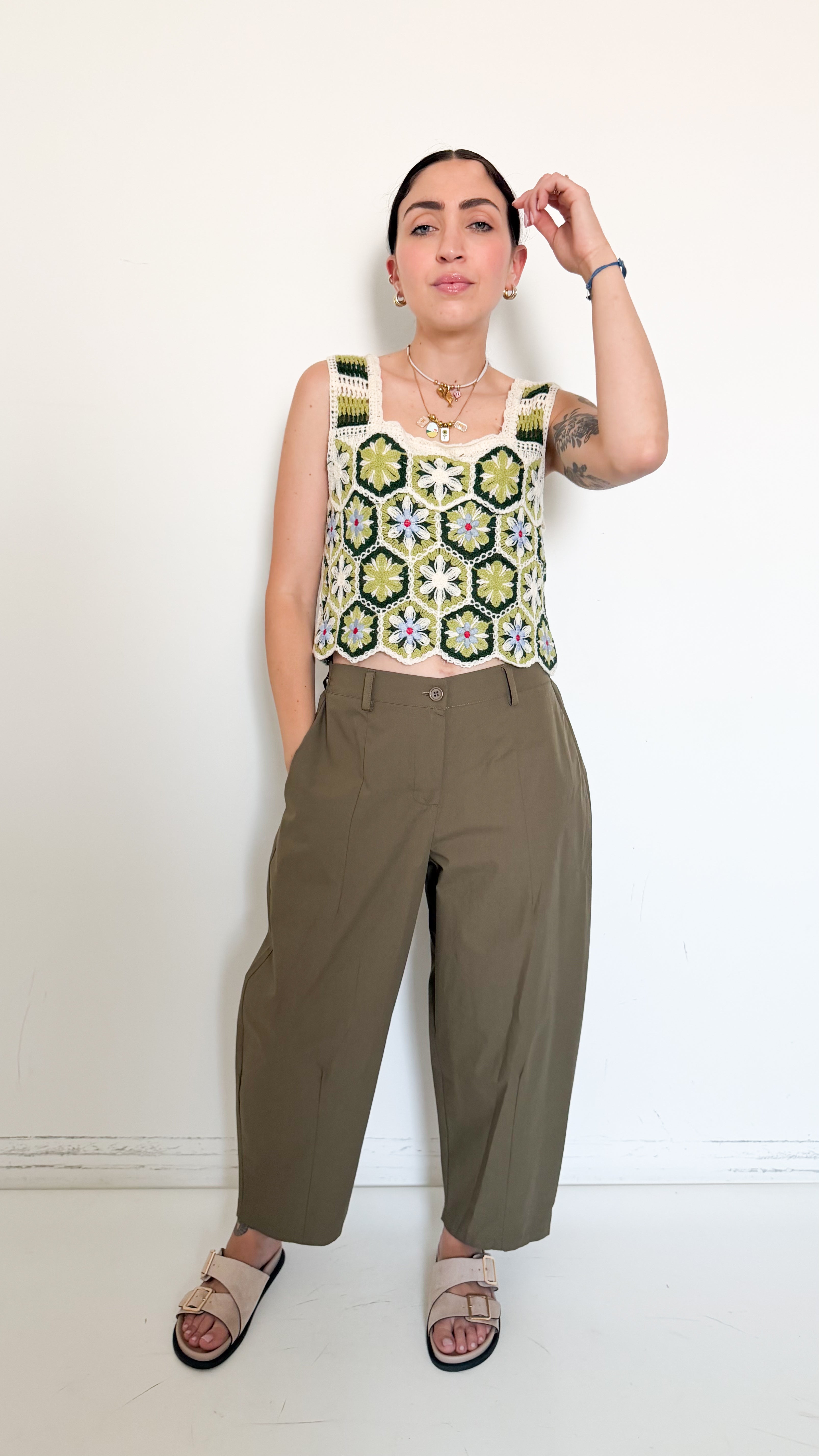 Pantaloni Balloon Verdi