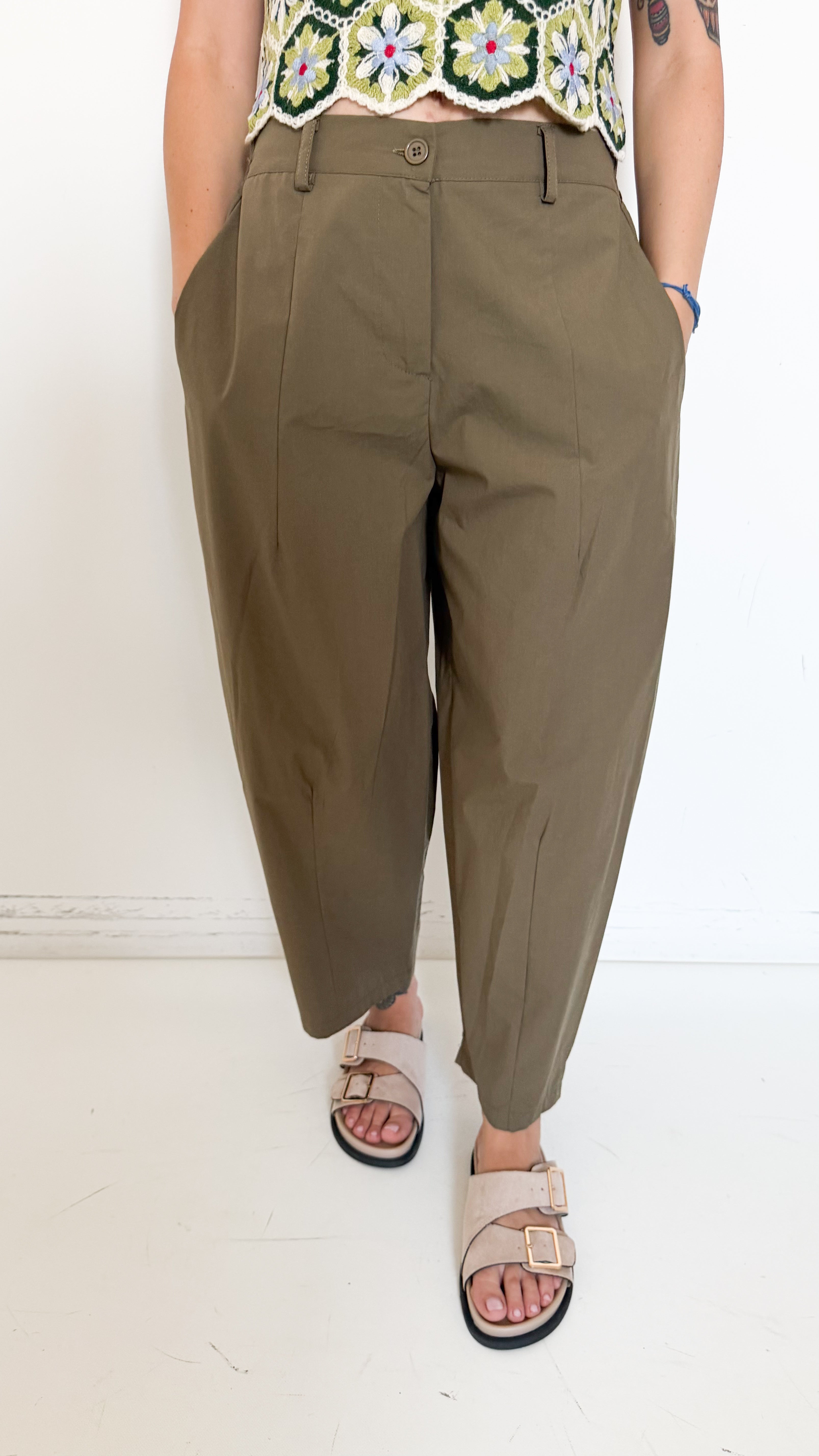Pantaloni Balloon Verdi