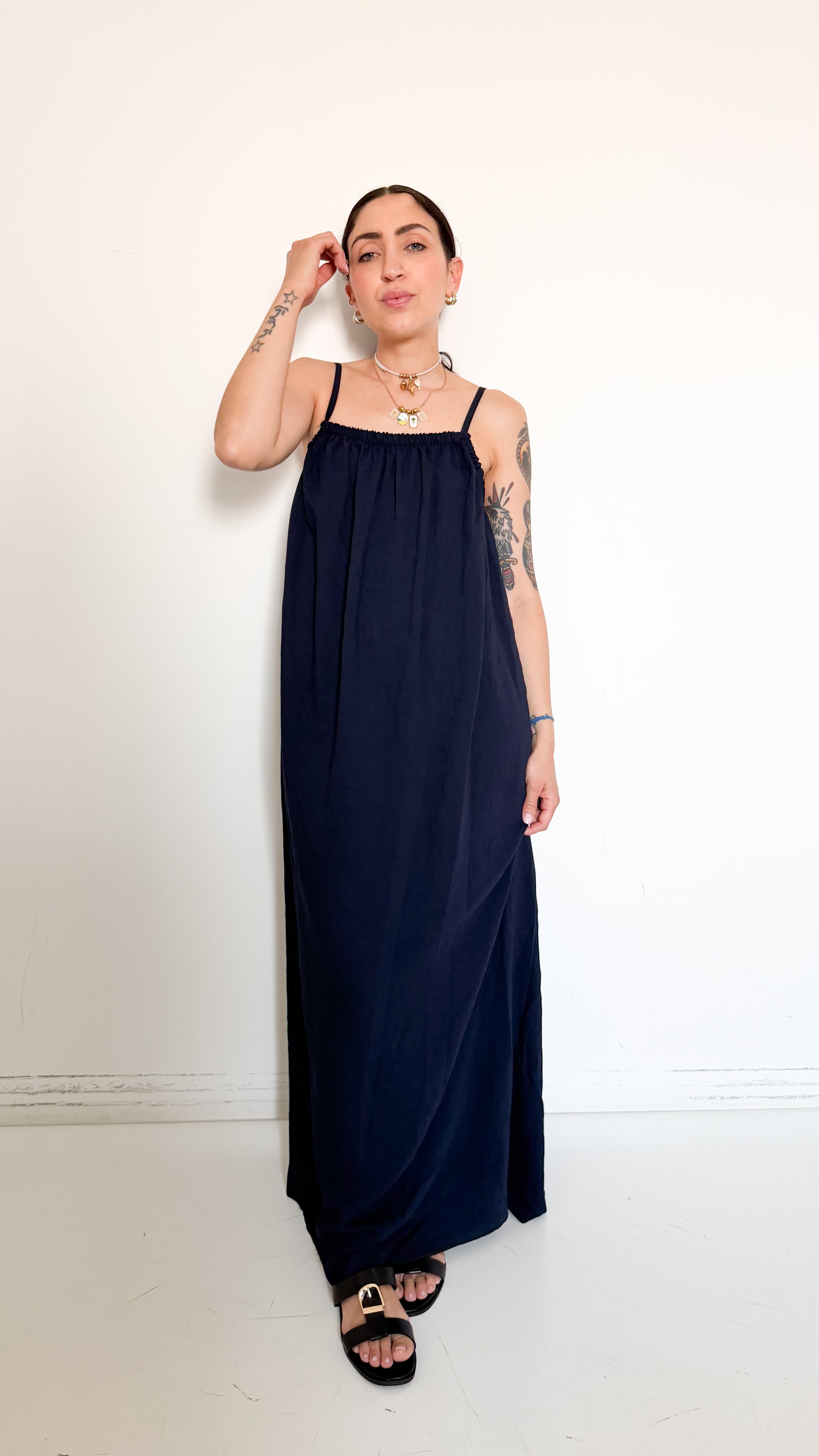 Vestito Blu In Viscosa