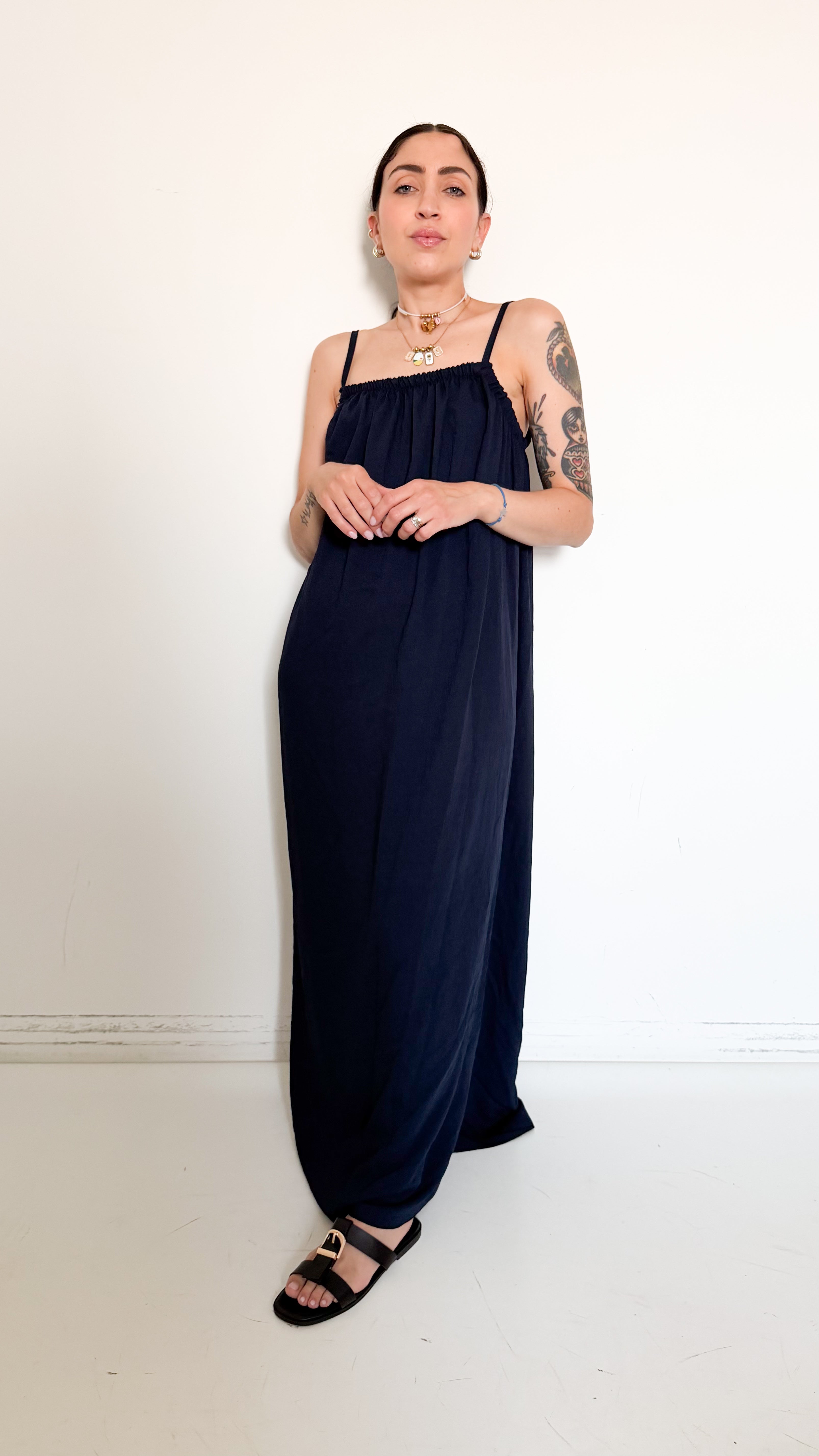 Vestito Blu In Viscosa