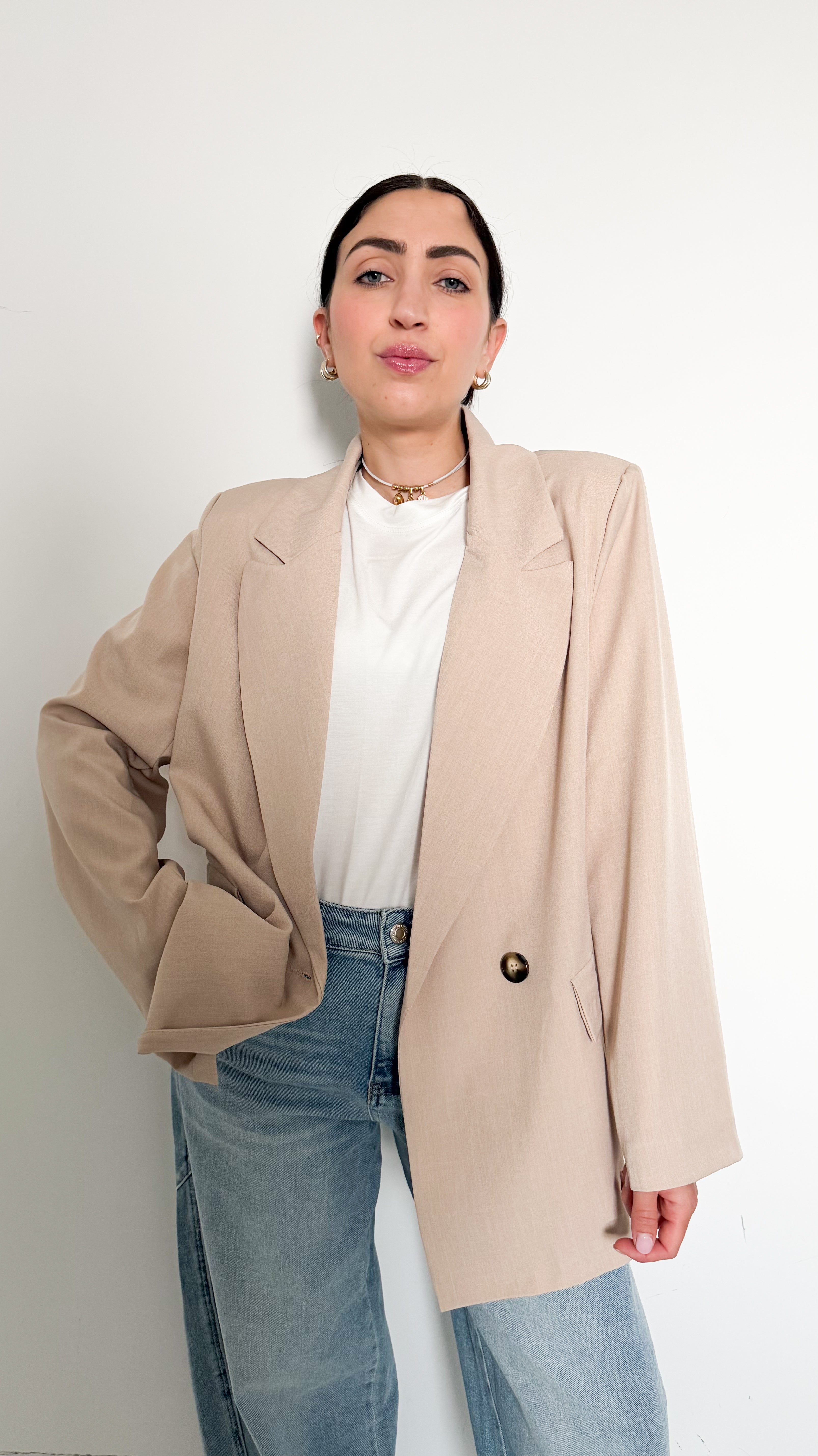 Blazer Doppiopetto Beige