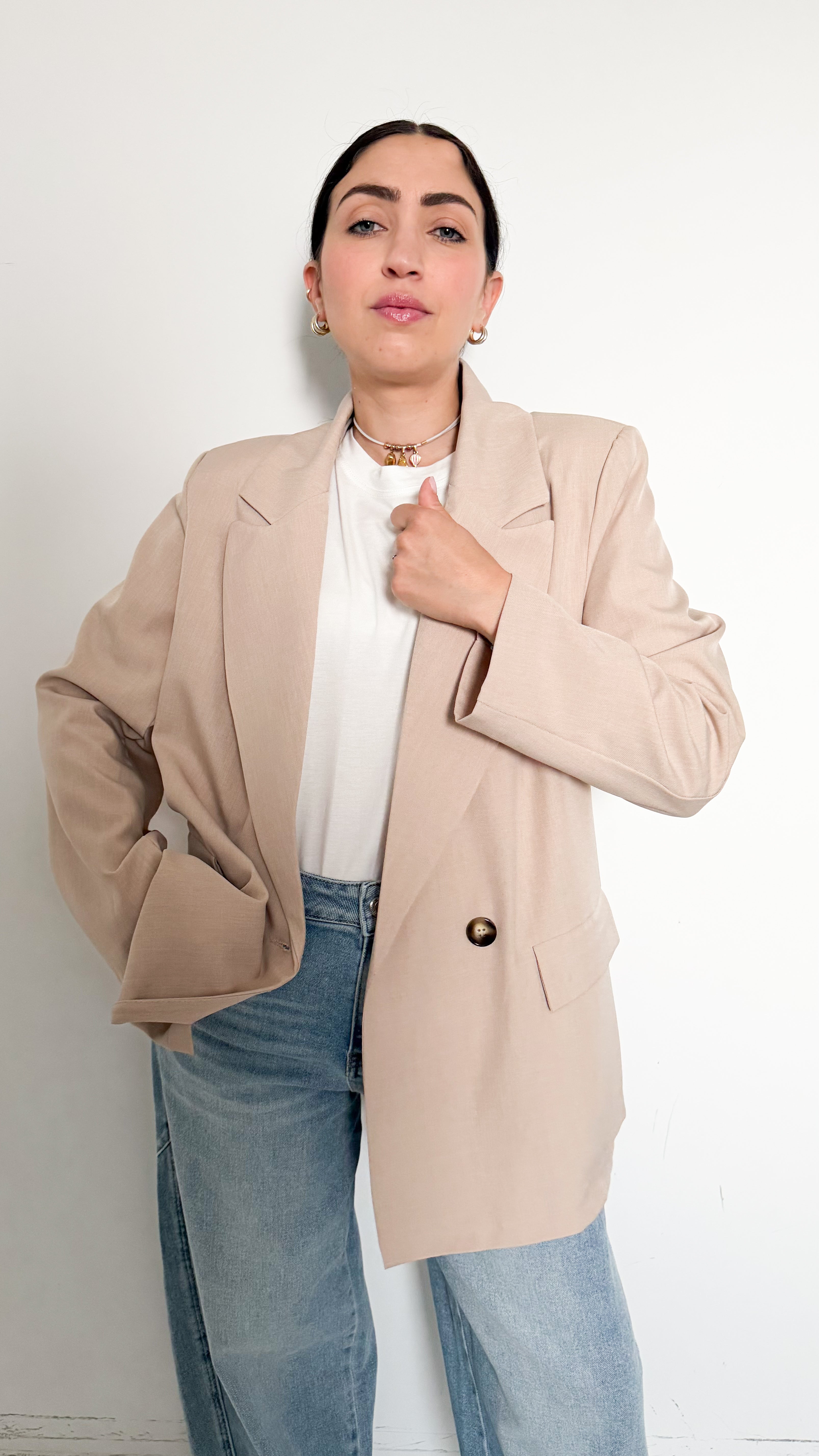Blazer Doppiopetto Beige